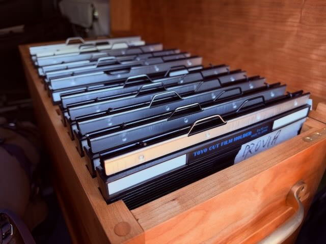 8x10 Film Holders in Cabinet