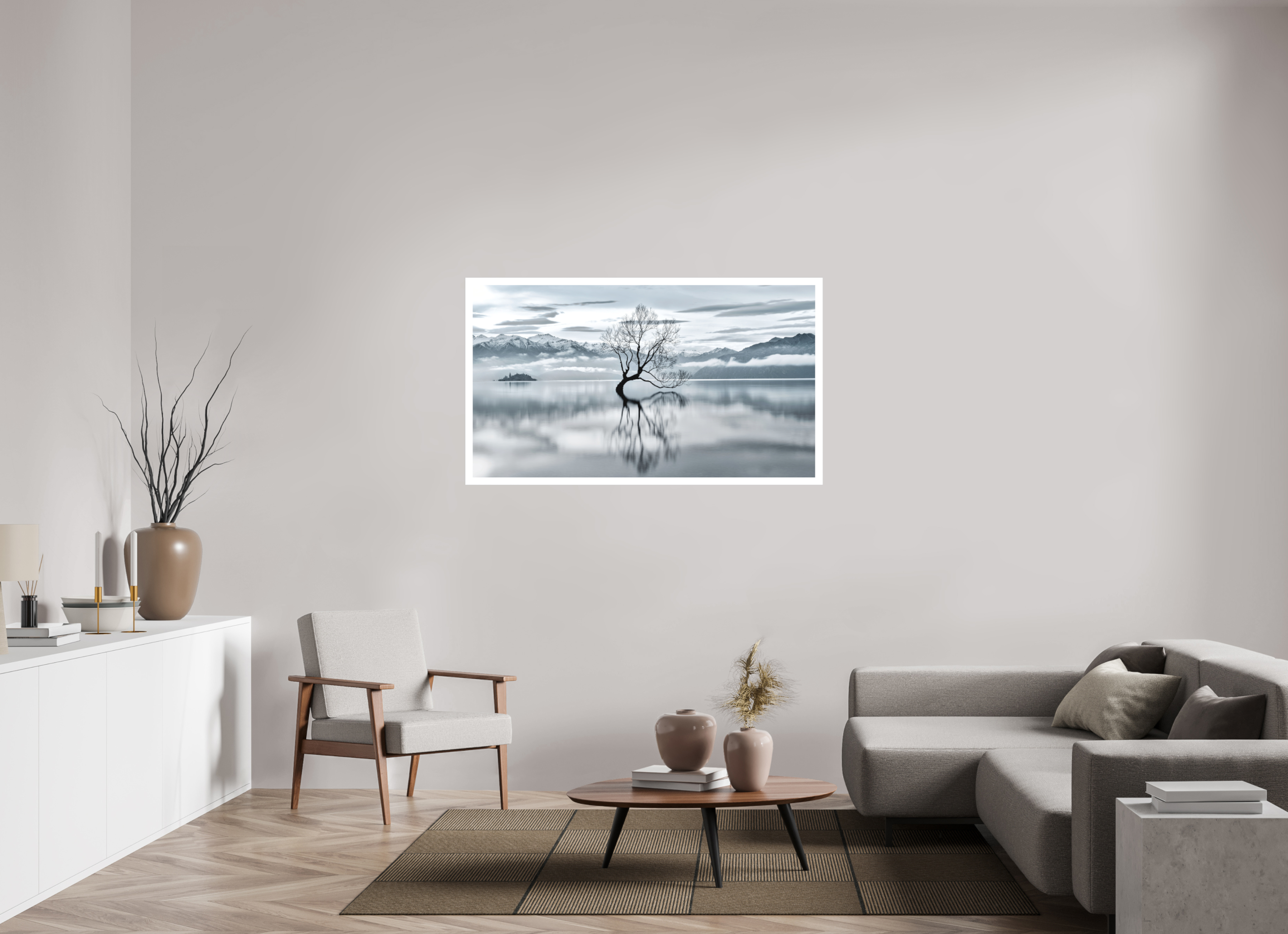 55 x 30.9″, Fine Art Bonded Acrylic Wanaka III: Almost Monochrome