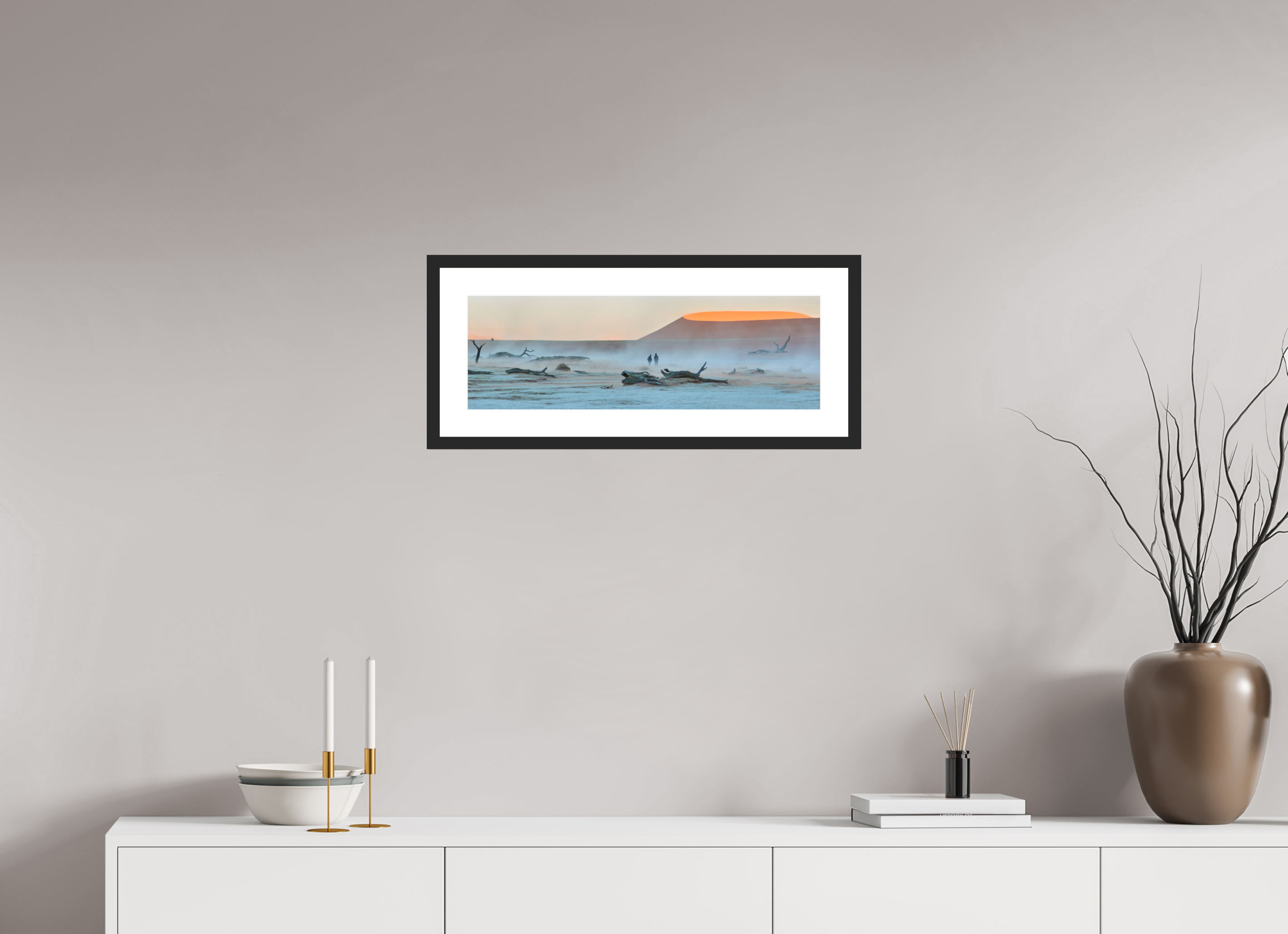 24 x 8″, Passe-Partout Black Frame Survivors