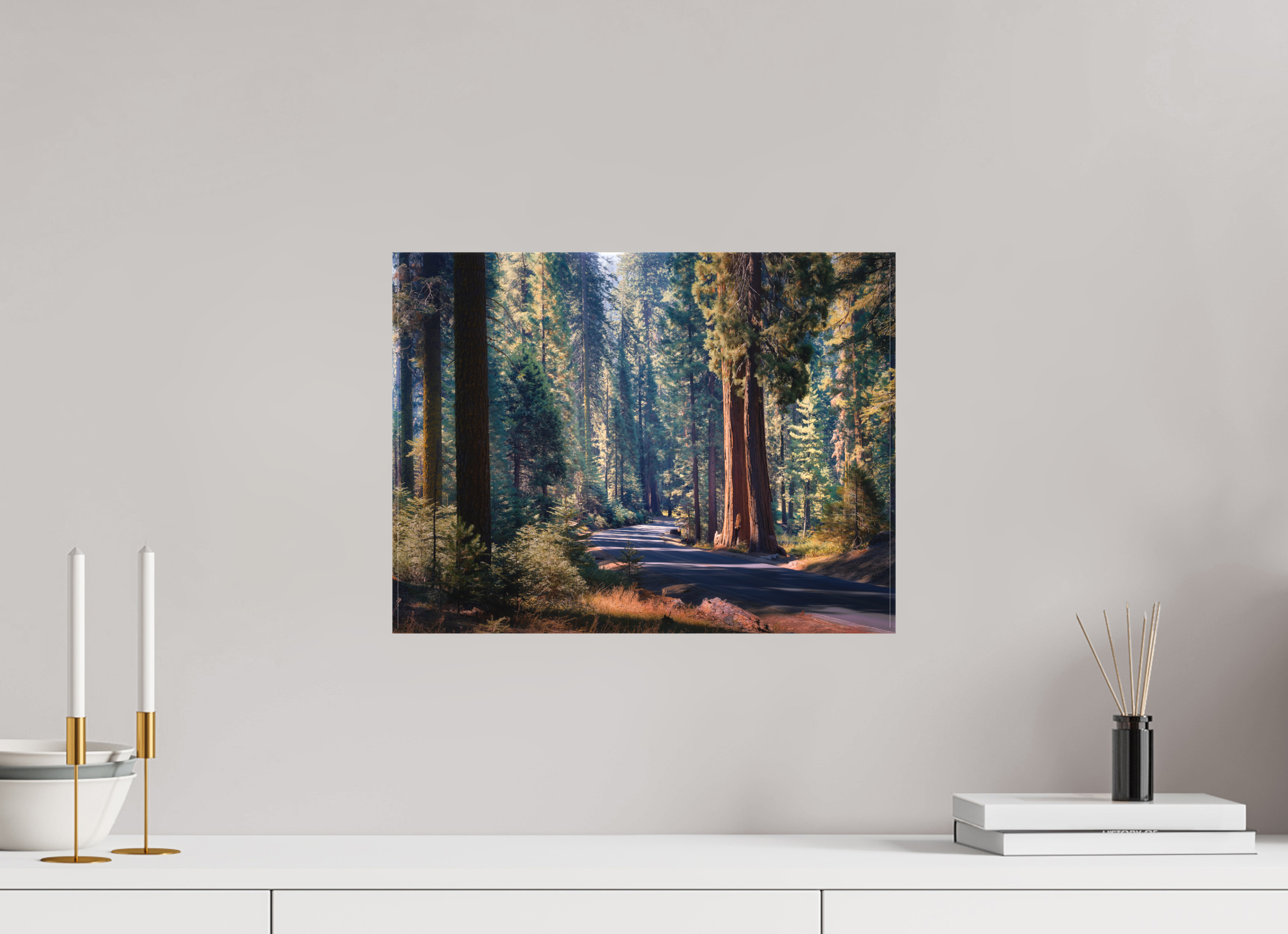 16 x 12″, Fine Art Textile The Generals Highway I : Sequoia National Park
