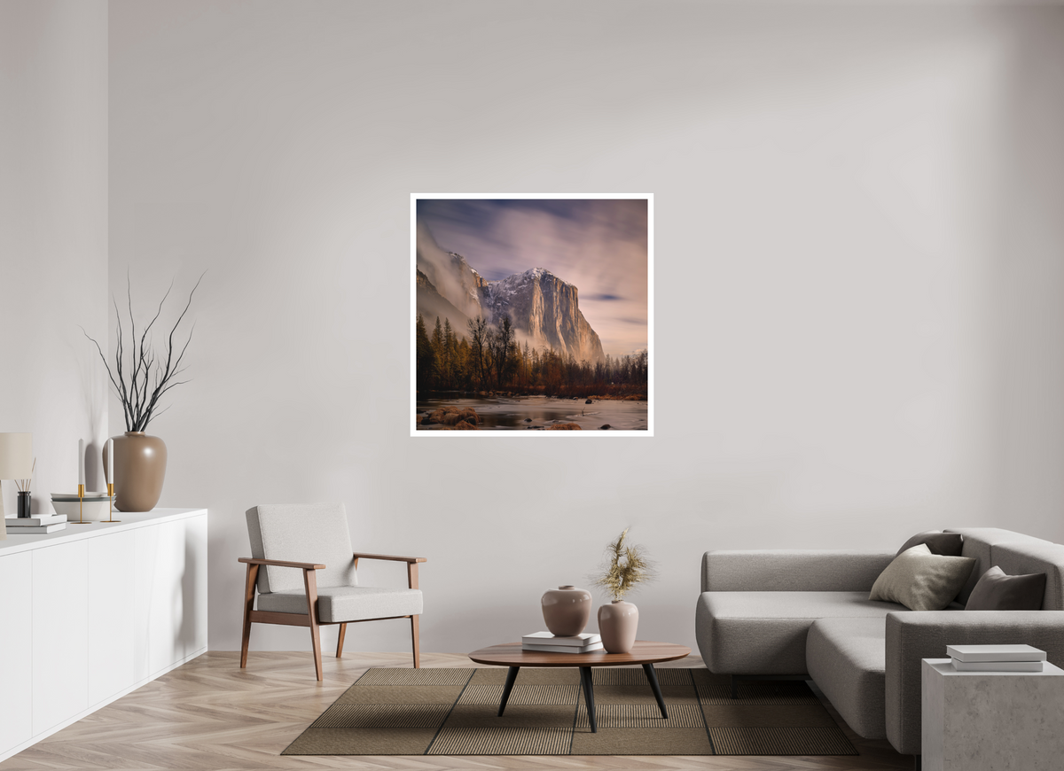 45 x 45″, Fine Art Bonded Acrylic El Capitan at Dawn