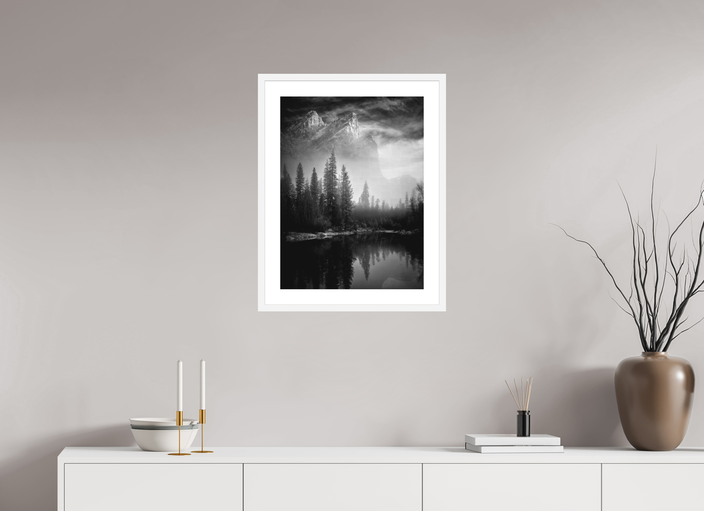 18 x 24″, Passe-Partout White Frame Leviathans II: Light & Shadow