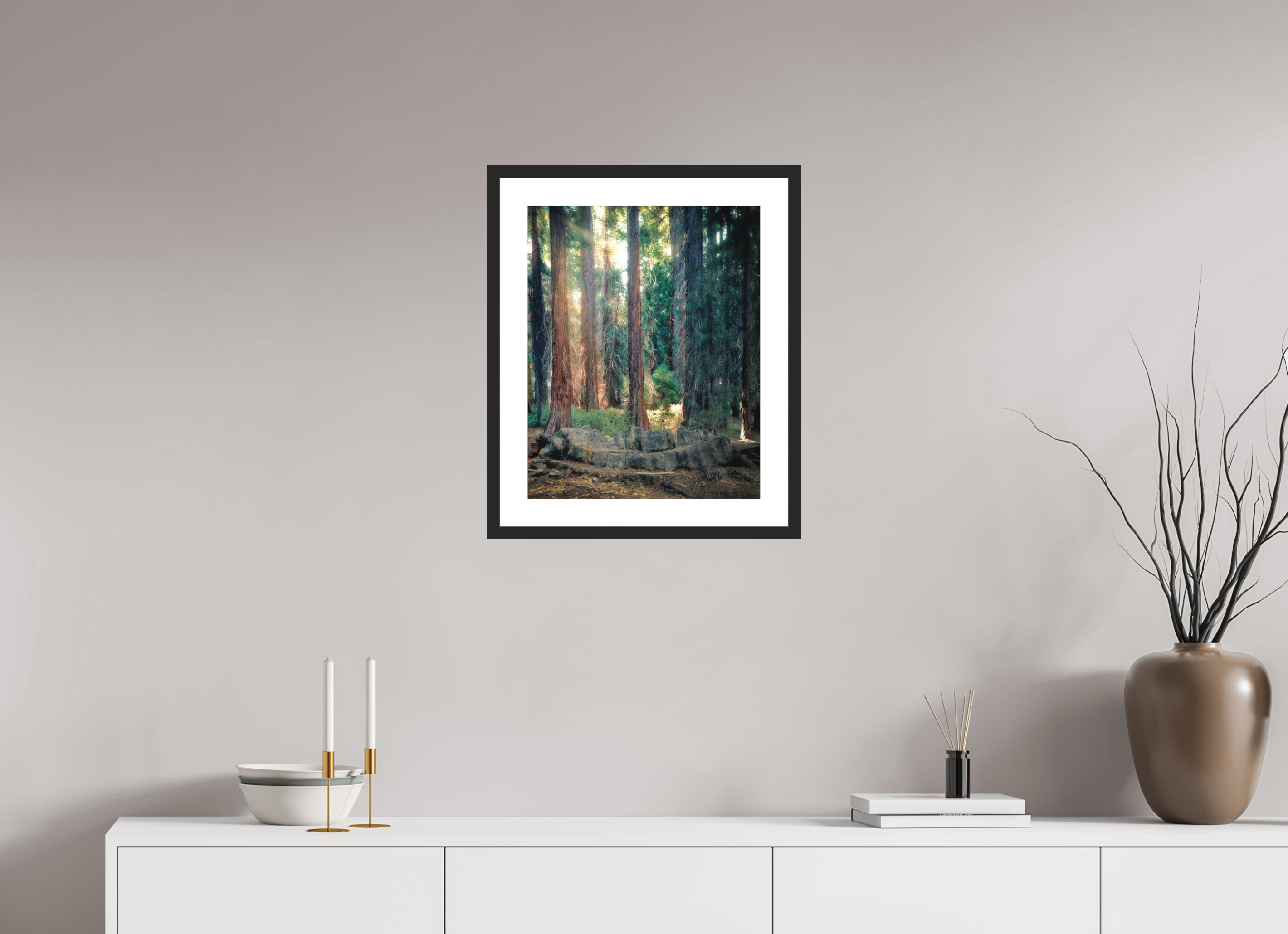 16 x 20″, Passe-Partout Black Frame Never Again: The Centennial Stump