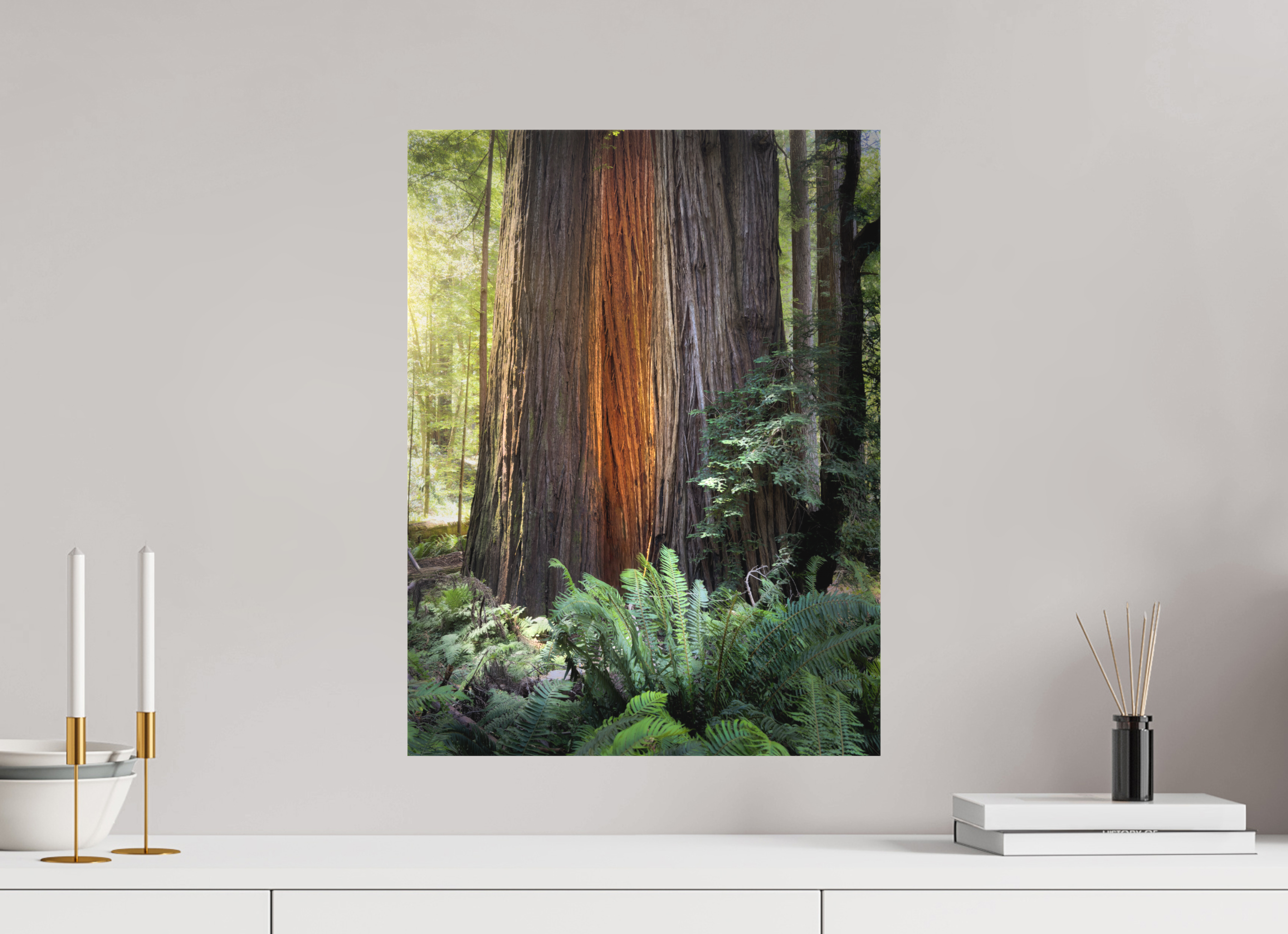 15 x 20″, Fine Art Textile Glow in the Tall Trees Grove
