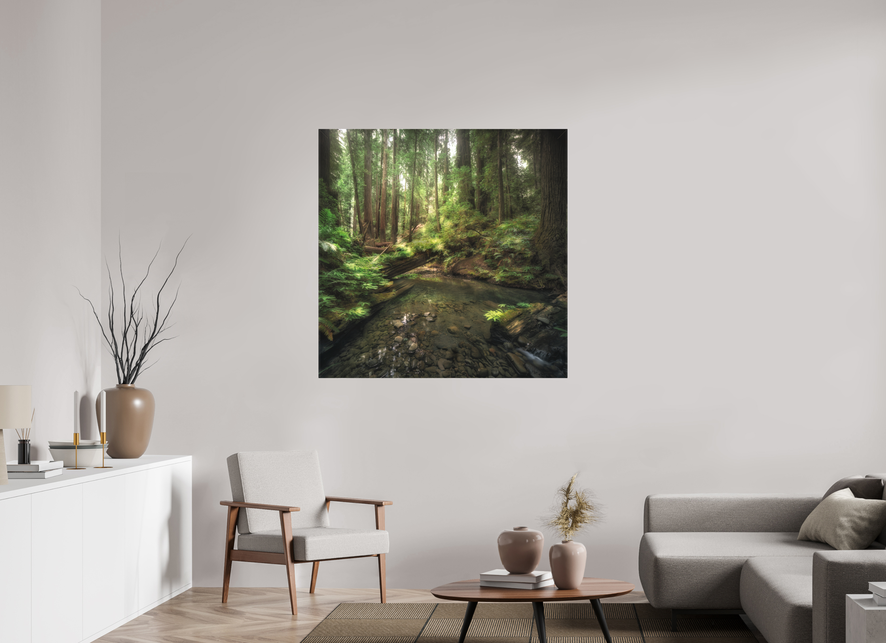 45 x 45″, Fine Art Textile Decker Creek