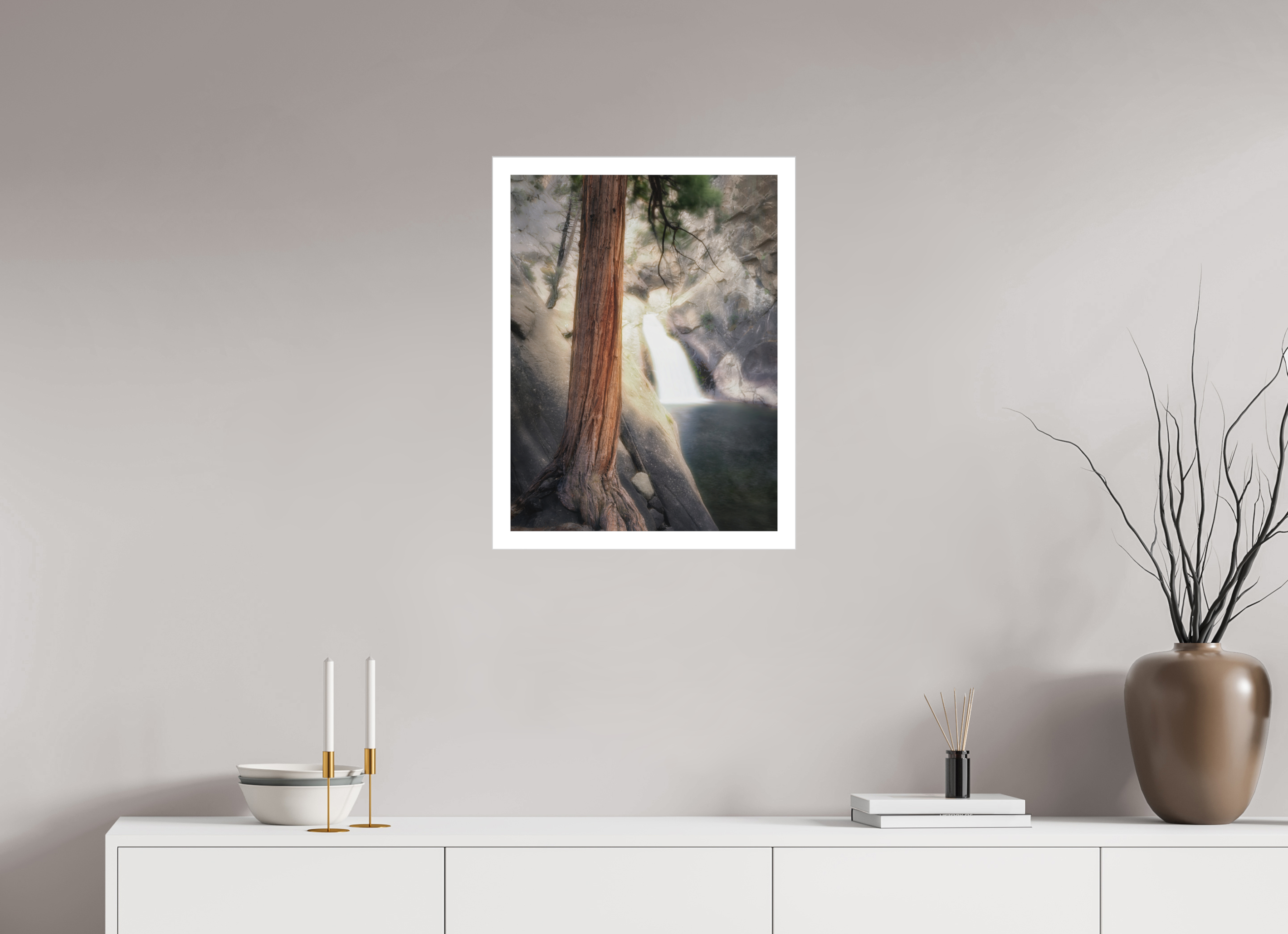 18 x 24″, Fine Art Bonded Acrylic Roaring River Falls 2 — Kings Canyon