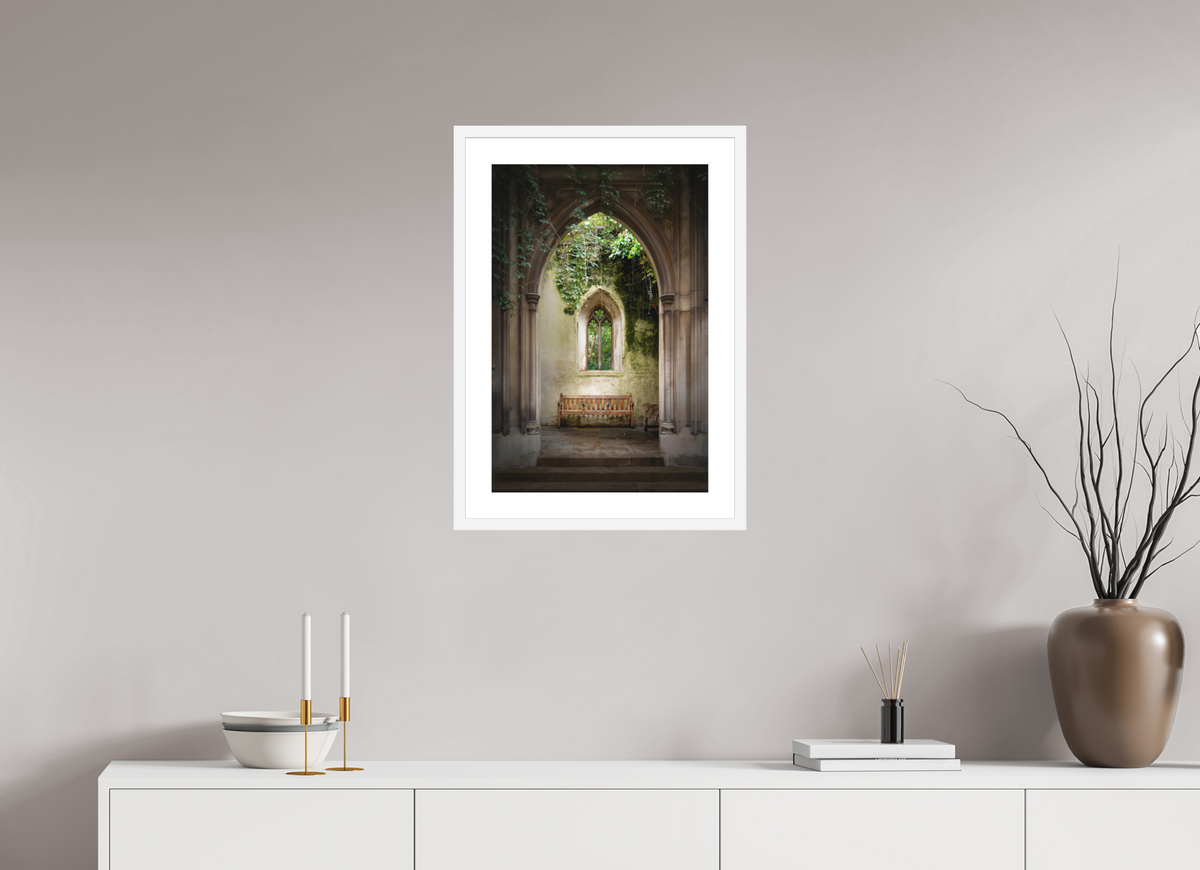 16 x 24″, Passe-Partout White Frame London's St Dunstan-in-the-East