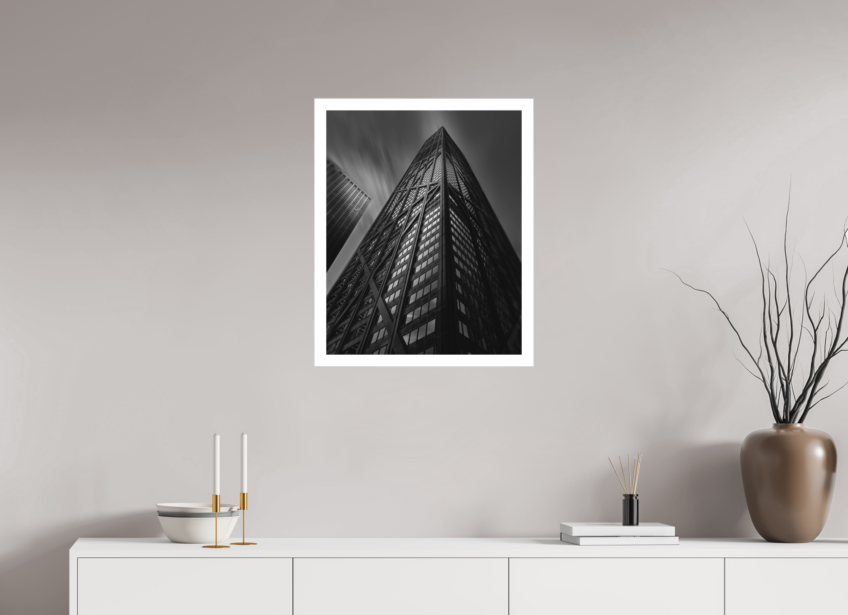 20 x 25″, Fine Art Bonded Acrylic Chicago's John Hancock Building