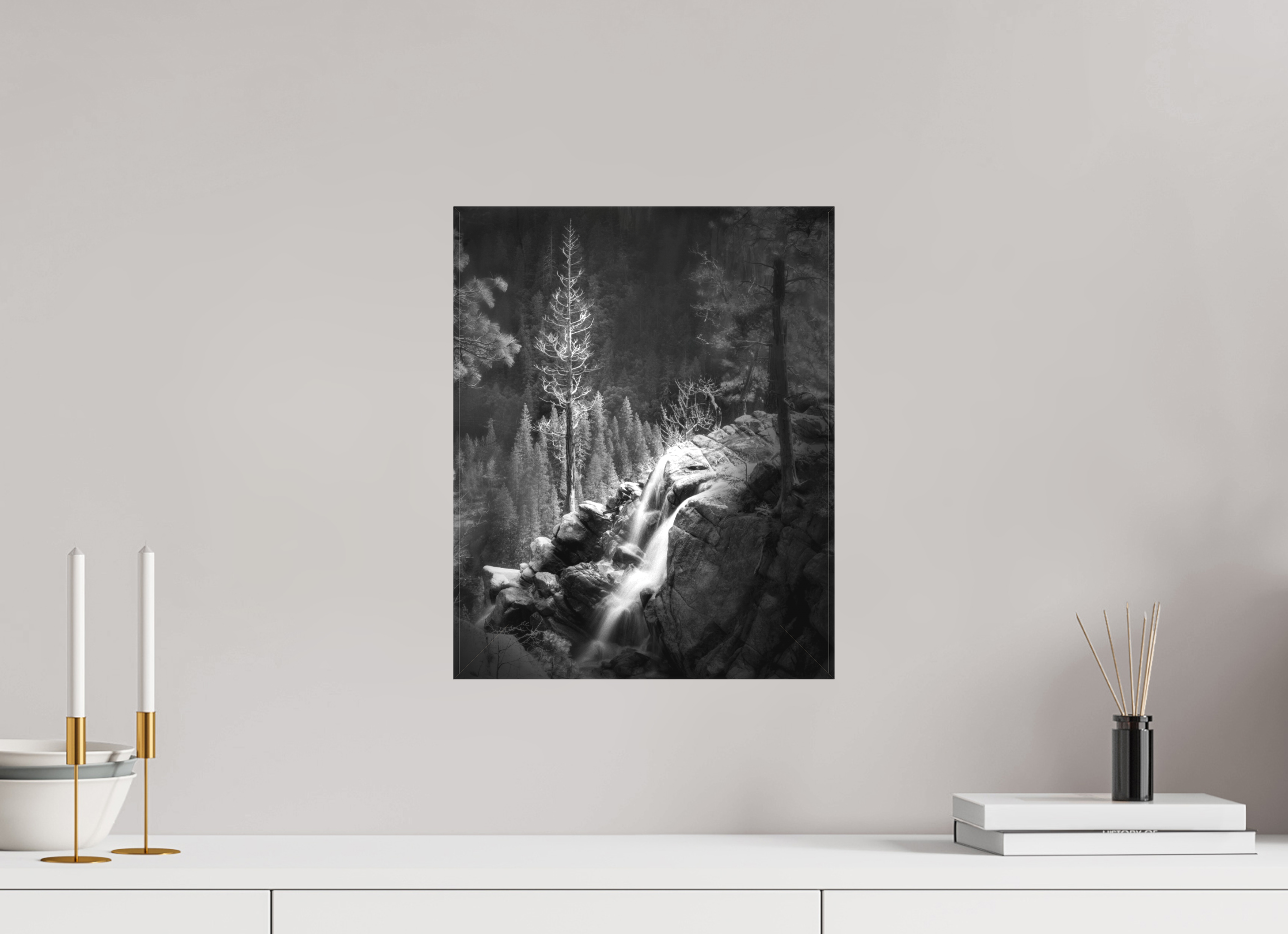 12 x 15″, Fine Art Textile Lucidum: Yosemite's Cascade Creek