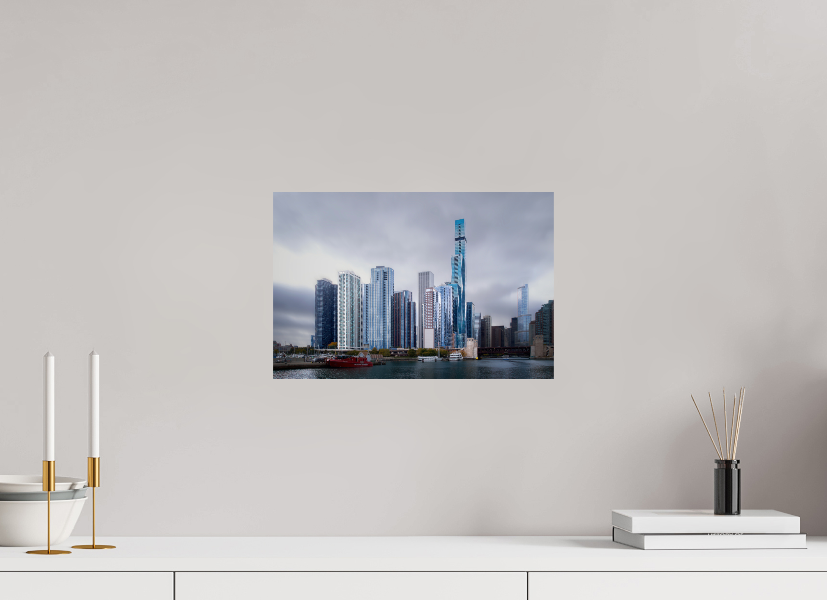 15 x 10″, Giclée Alu-Dibond Tomorrow Land — the Chicago Skyline