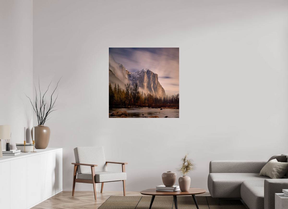 40 x 40″, Giclée Alu-Dibond El Capitan at Dawn