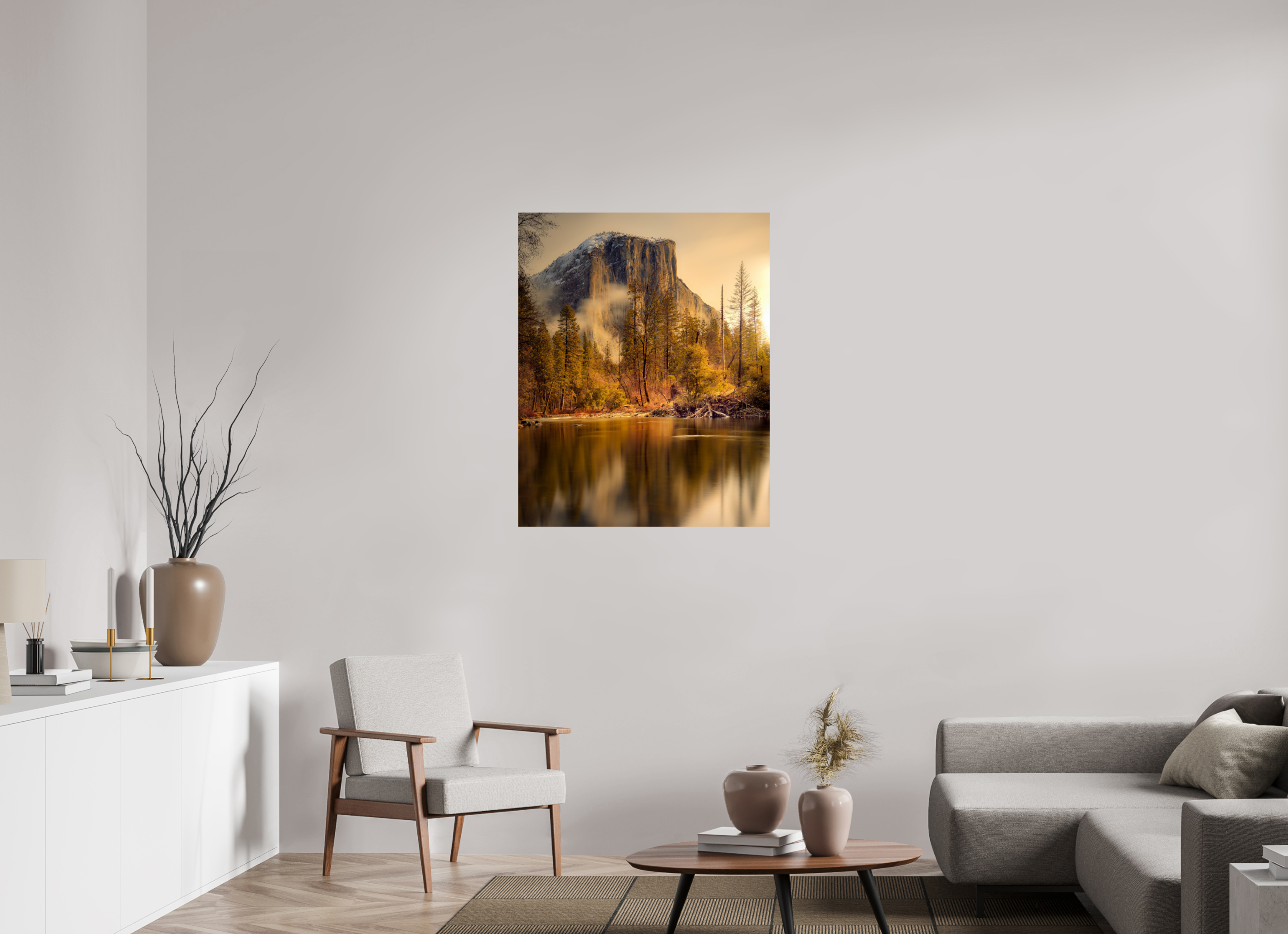 32 x 40″, Giclée Alu-Dibond Winter Sunrise At El Capitan