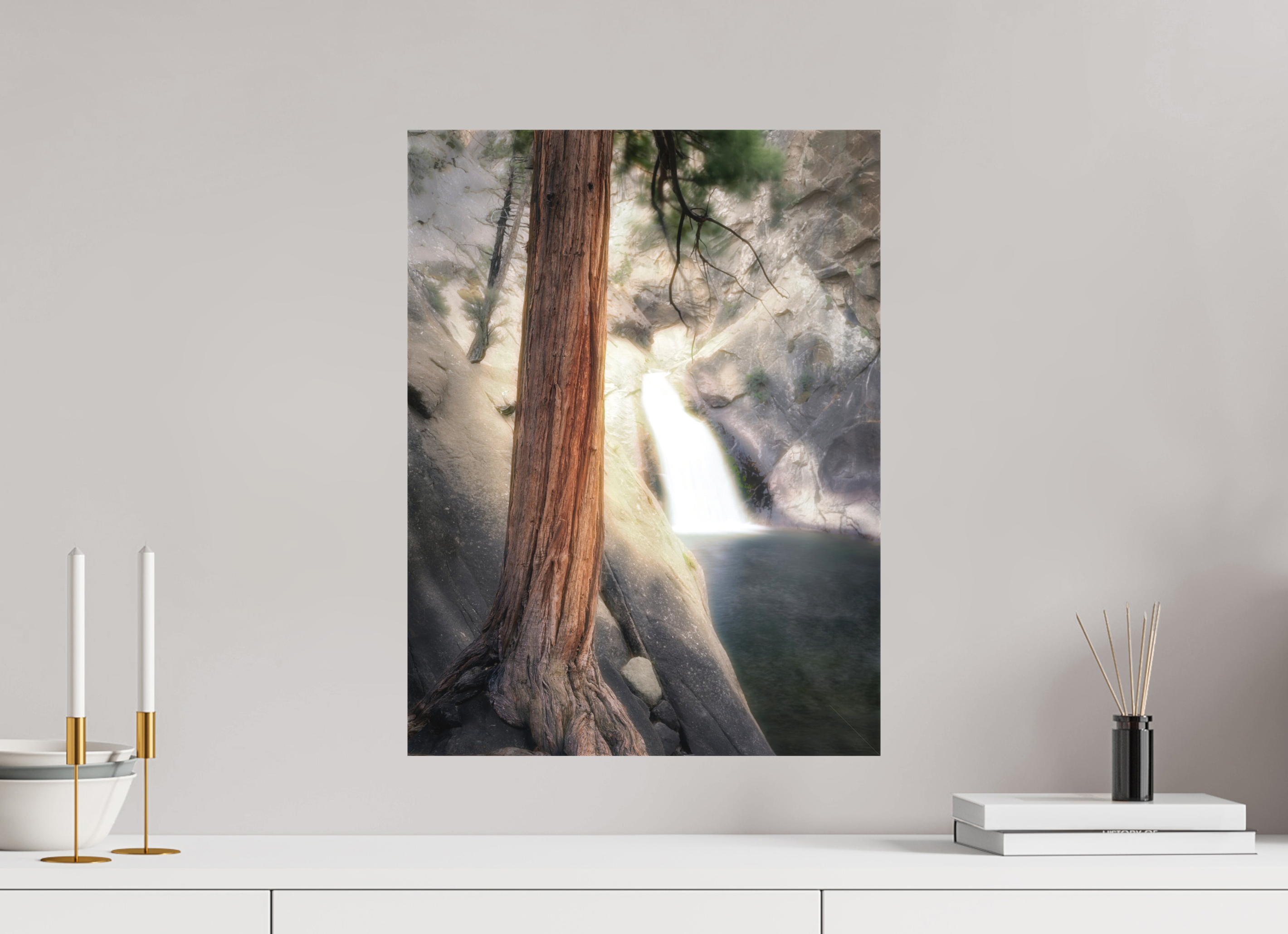 15 x 20″, Fine Art Textile Roaring River Falls 2 — Kings Canyon