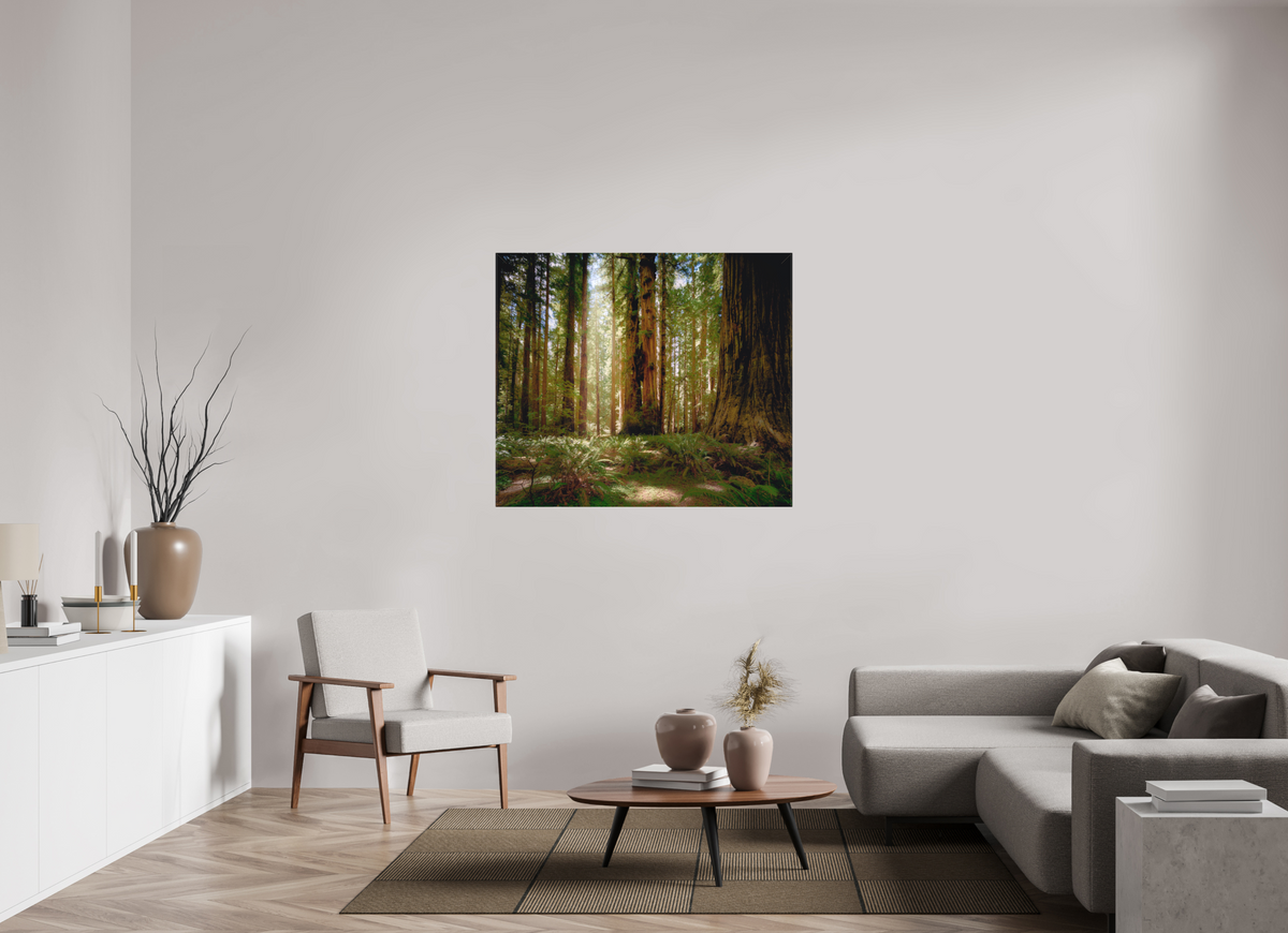 46.7 x 40″, Fine Art Textile Life & Light Beneath the Giants