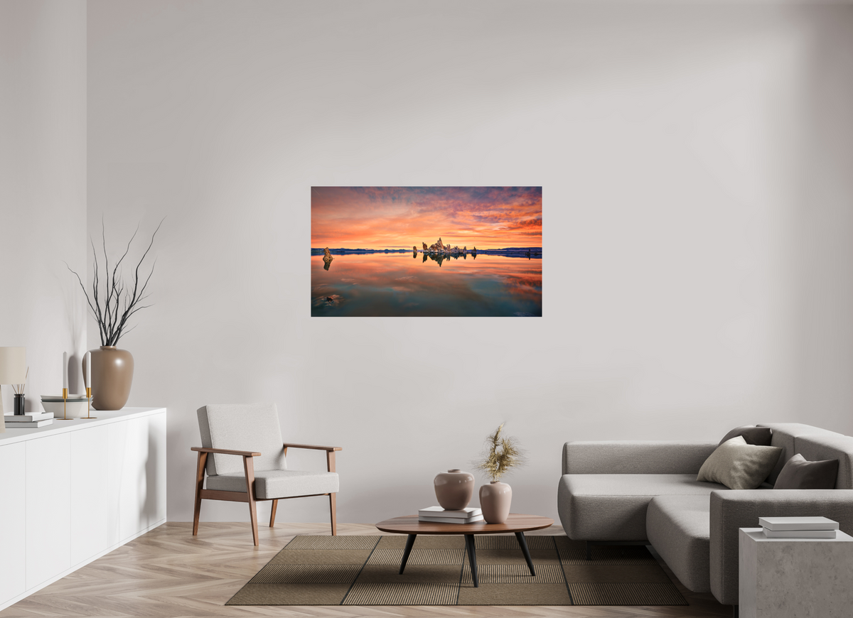 55 x 30.9″, Fine Art Textile Reflekto: Mono Lake's South Tufa