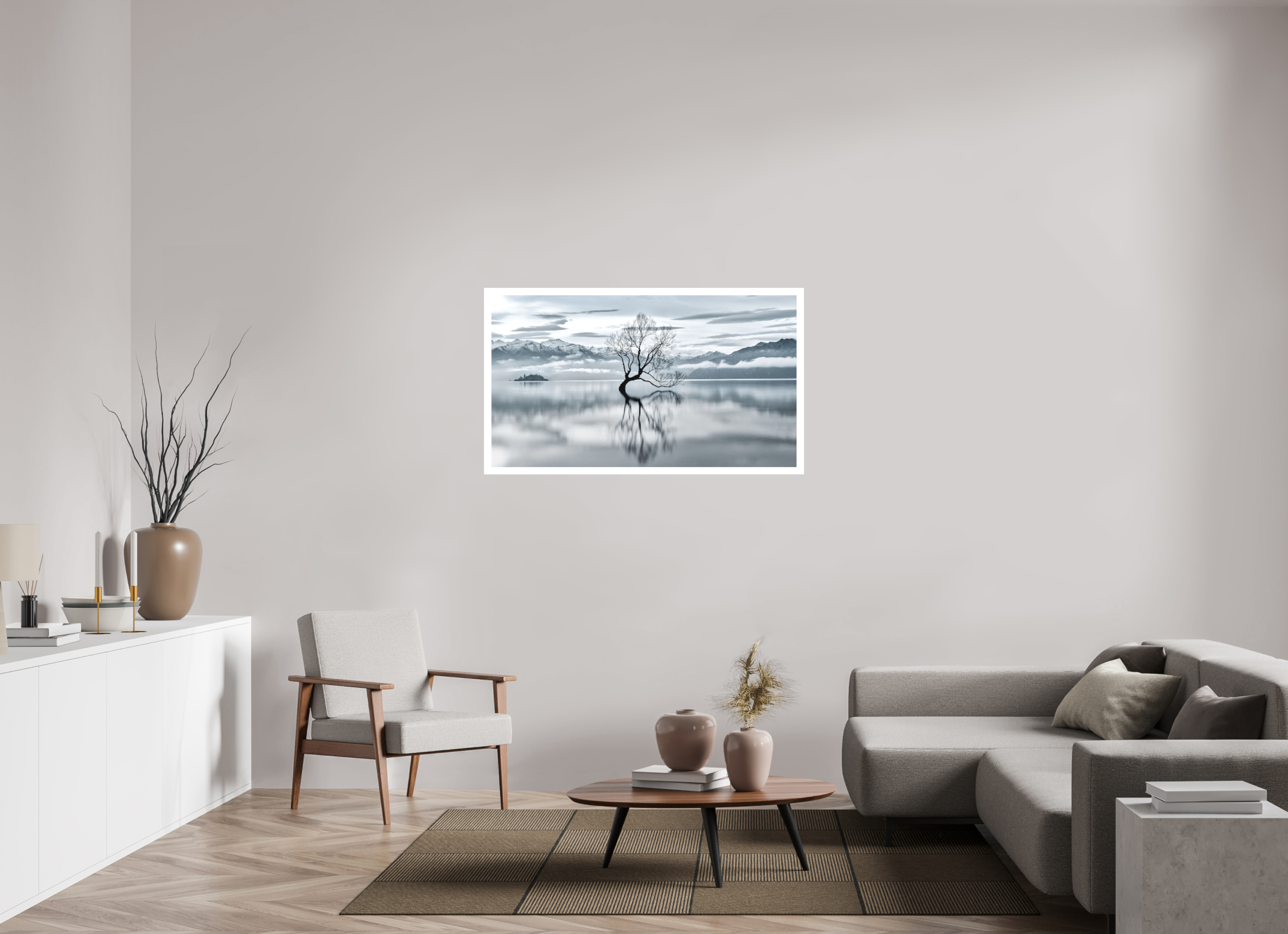 49 x 27.6″, Fine Art Bonded Acrylic Wanaka III: Almost Monochrome