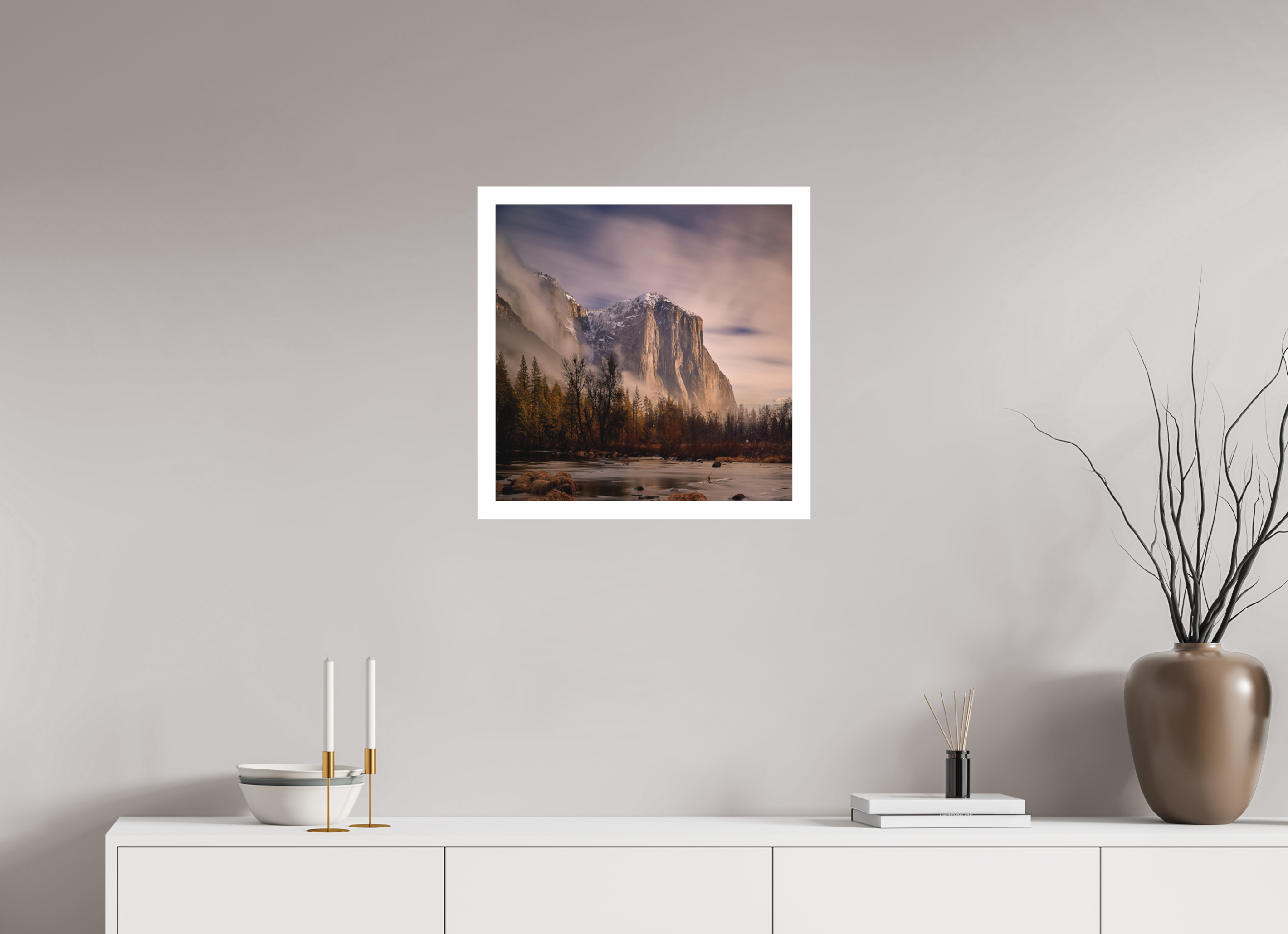20 x 20″, Fine Art Bonded Acrylic El Capitan at Dawn