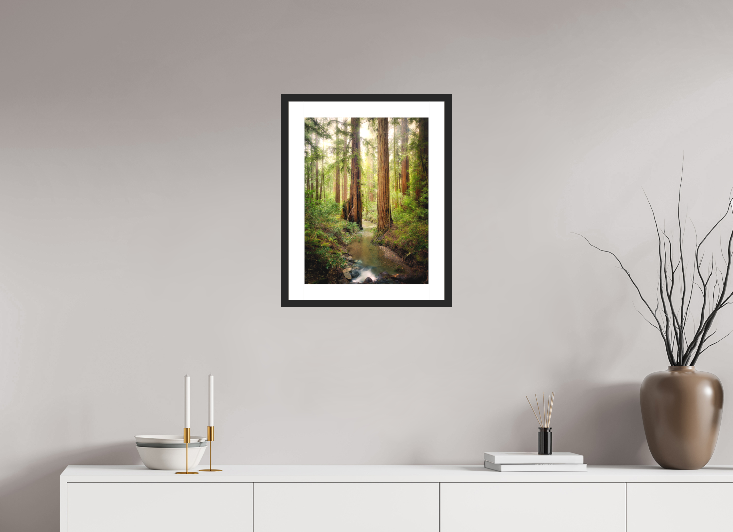 15 x 20″, Passe-Partout Black Frame Armstrong Woods III: Columnas