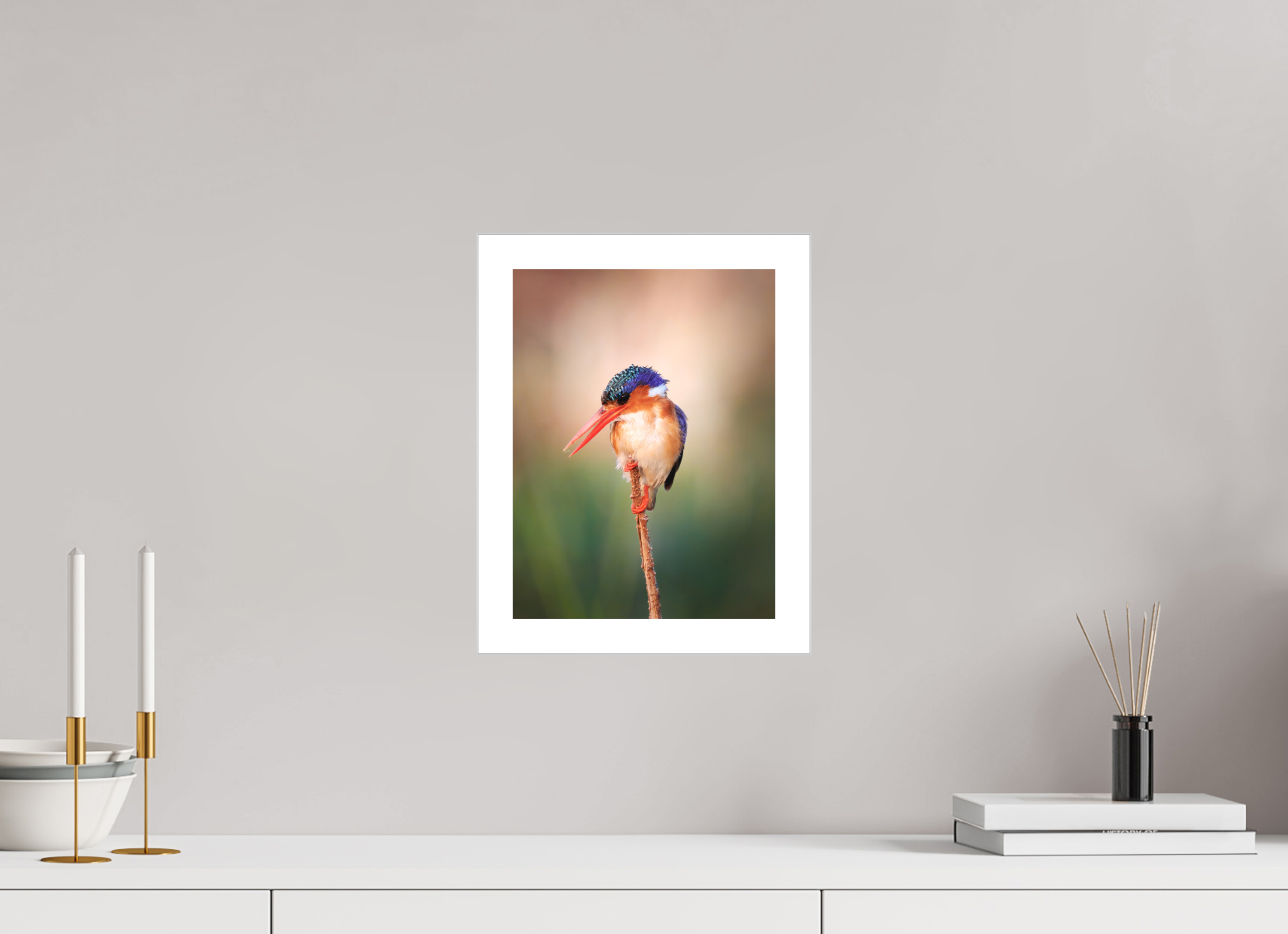 9 x 12″, Fine Art Bonded Acrylic Chobe River Kingfisher