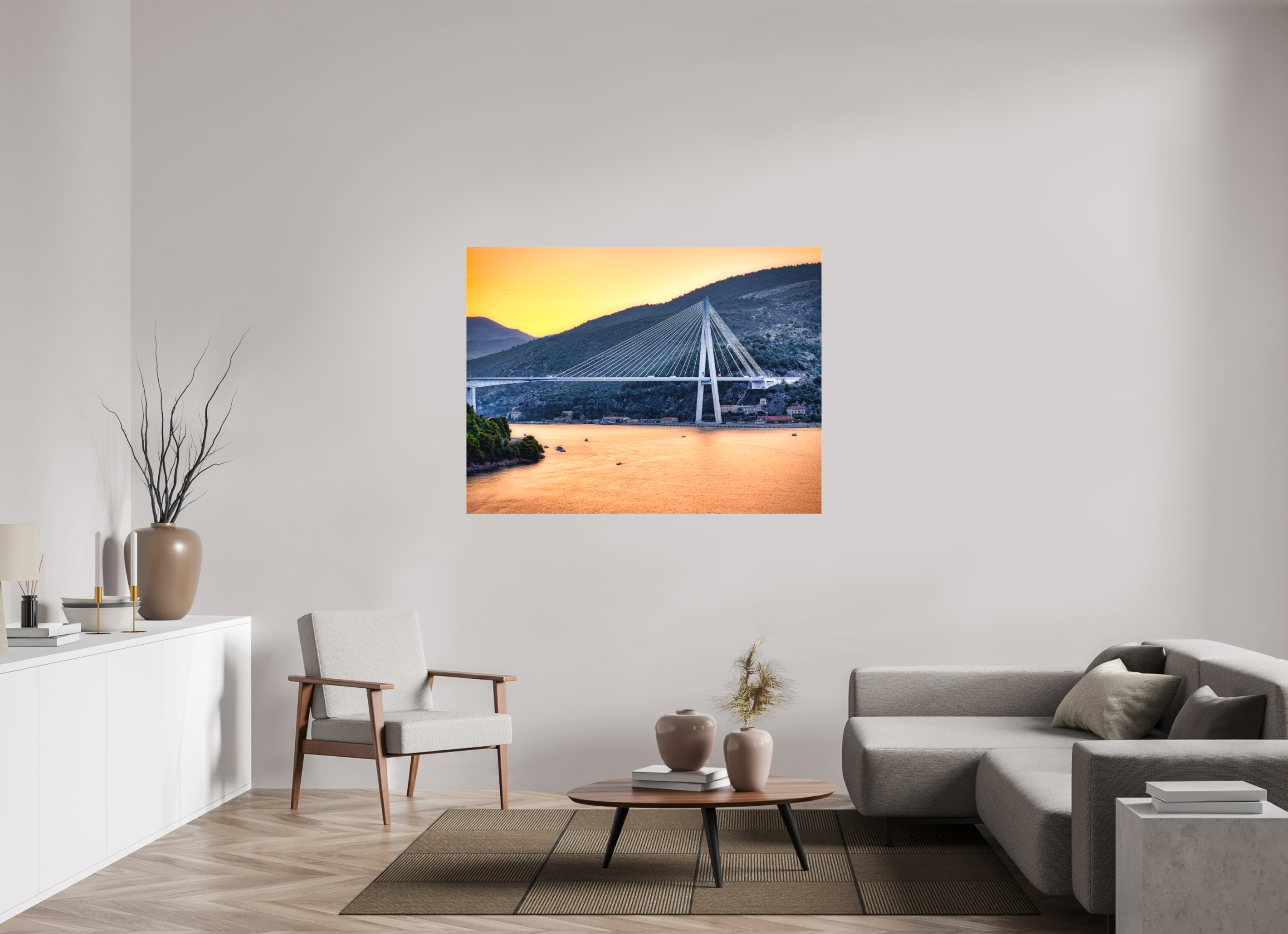 56 x 42″, Fine Art Textile Entering Dubrovnik