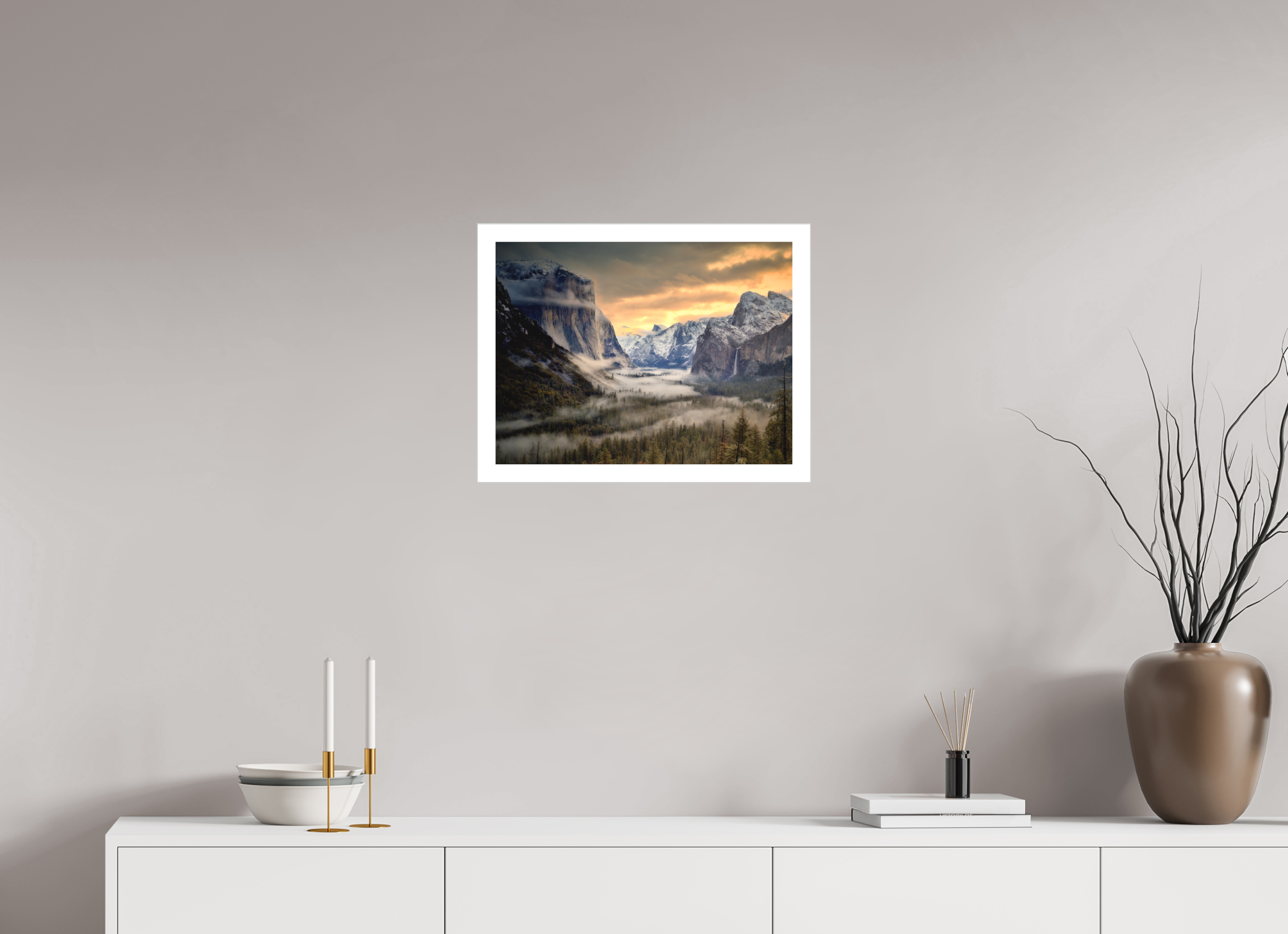 20 x 15″, Fine Art Bonded Acrylic Tunnel View Winter Dawn