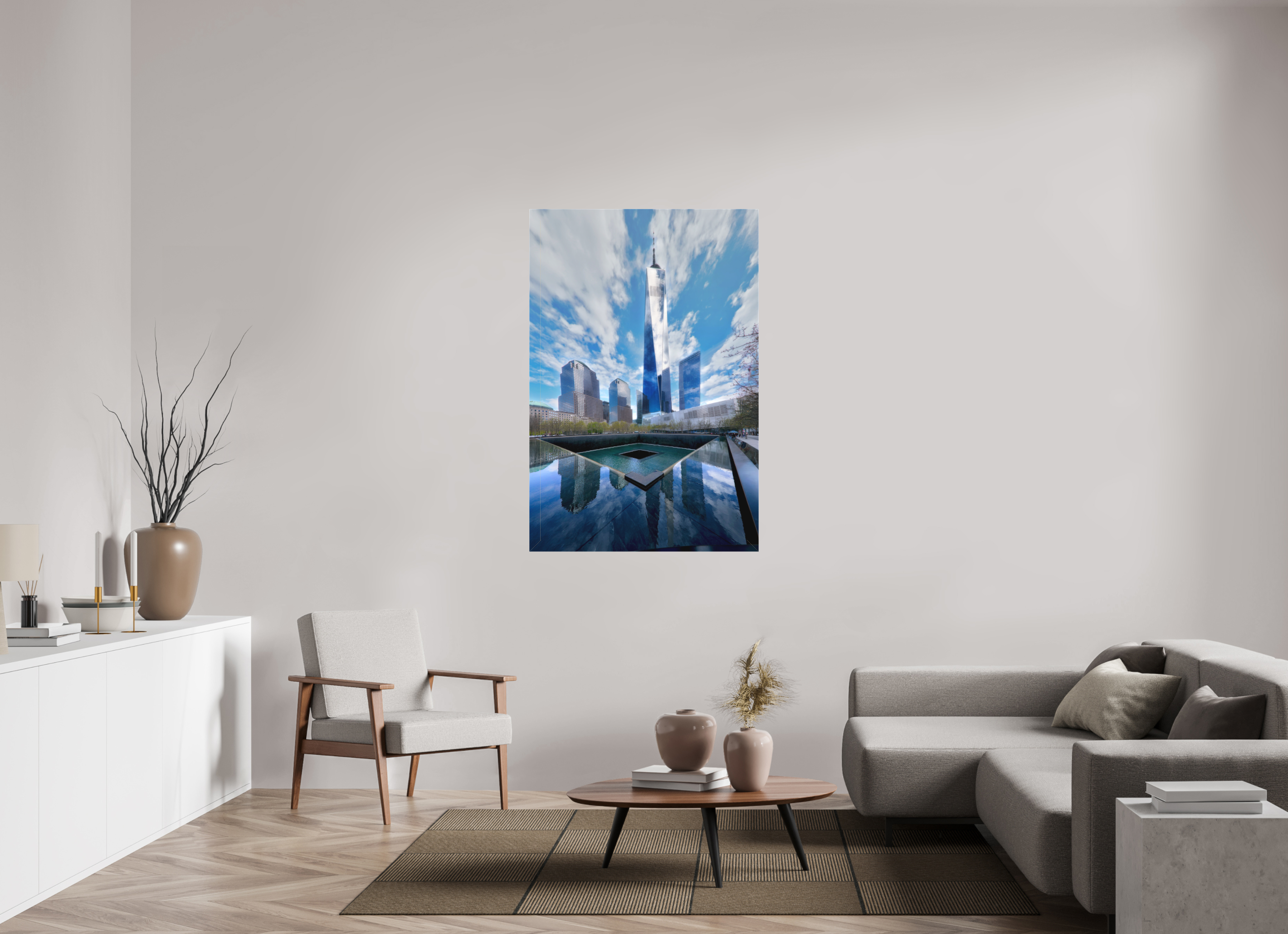 36 x 54″, Fine Art Textile 9/11 Memorial Plaza