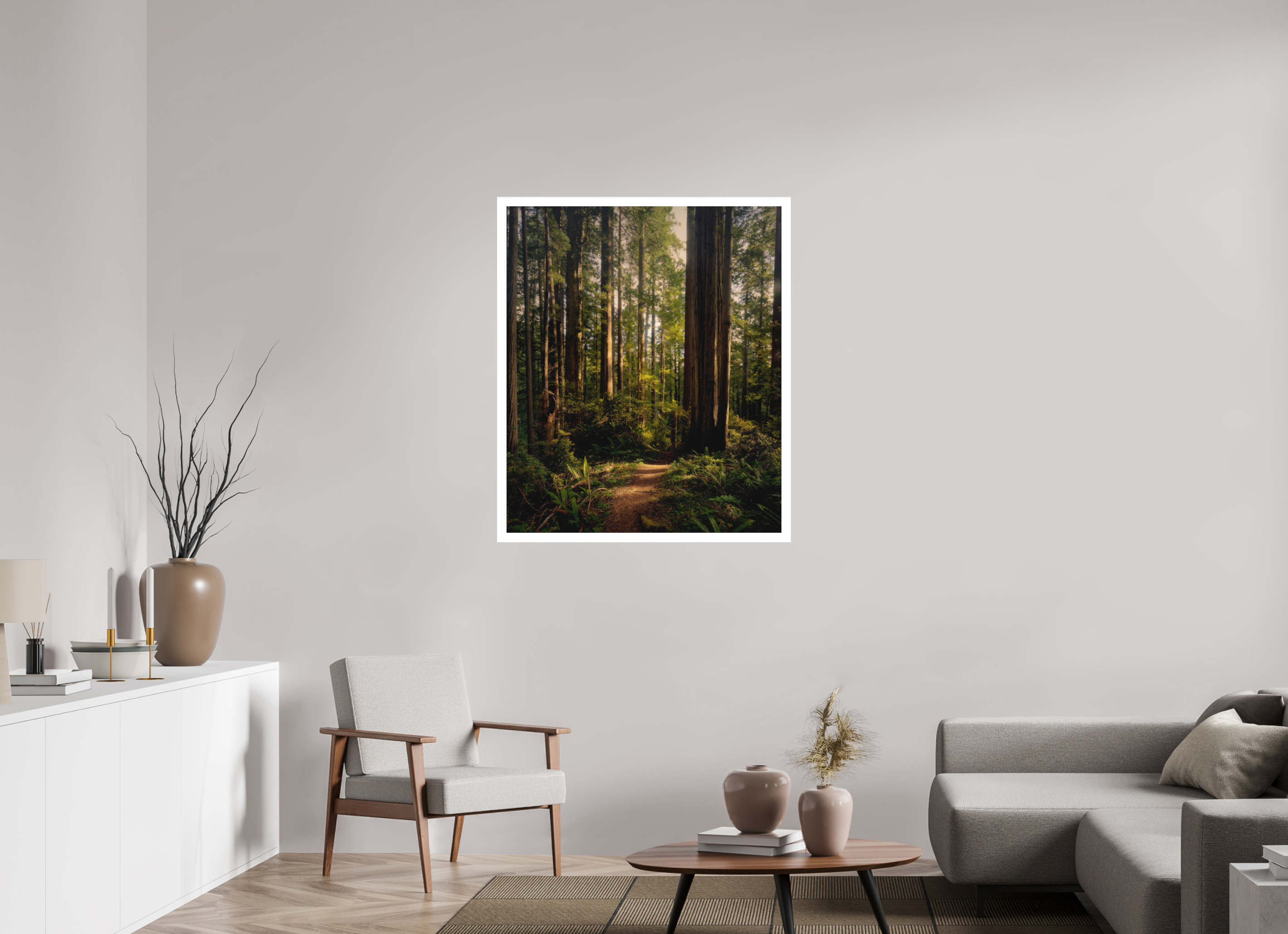 35 x 41.6″, Fine Art Bonded Acrylic "I went to the woods . . .."