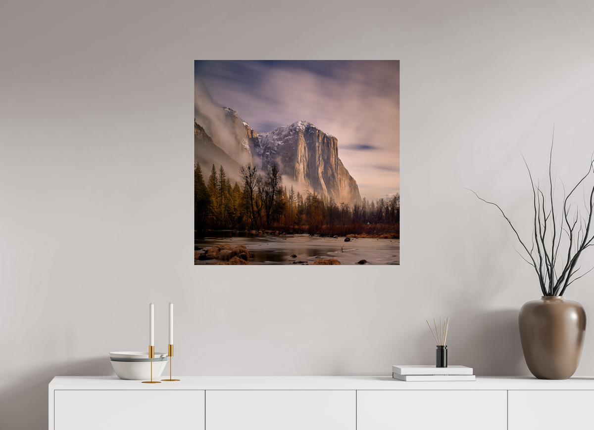 30 x 30″, Giclée Alu-Dibond El Capitan at Dawn