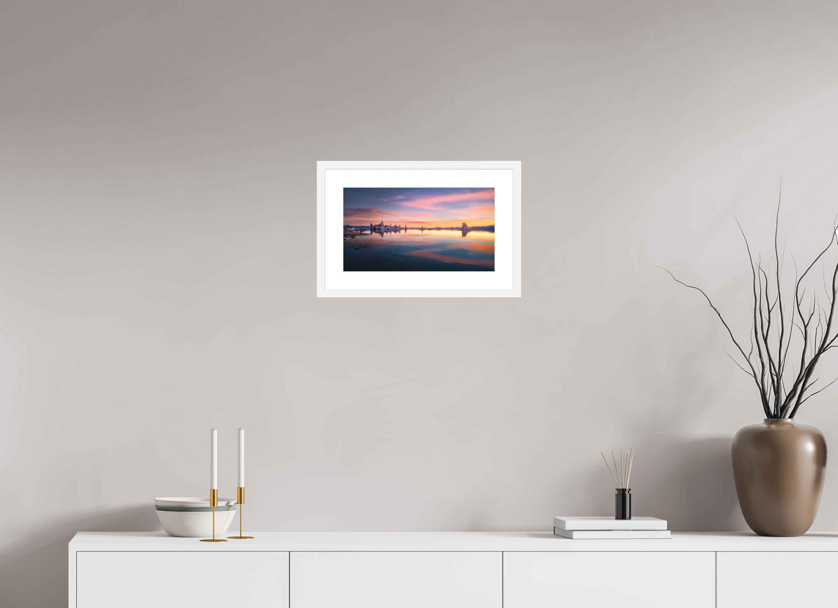 16 x 9″, Passe-Partout White Frame Morning Becomes Elektra