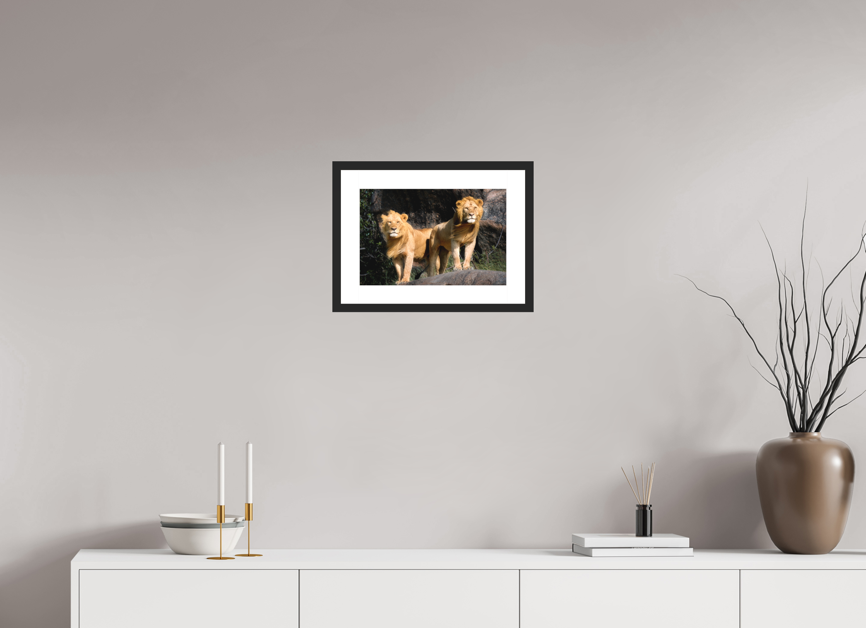 15 x 10″, Passe-Partout Black Frame Two Fabios