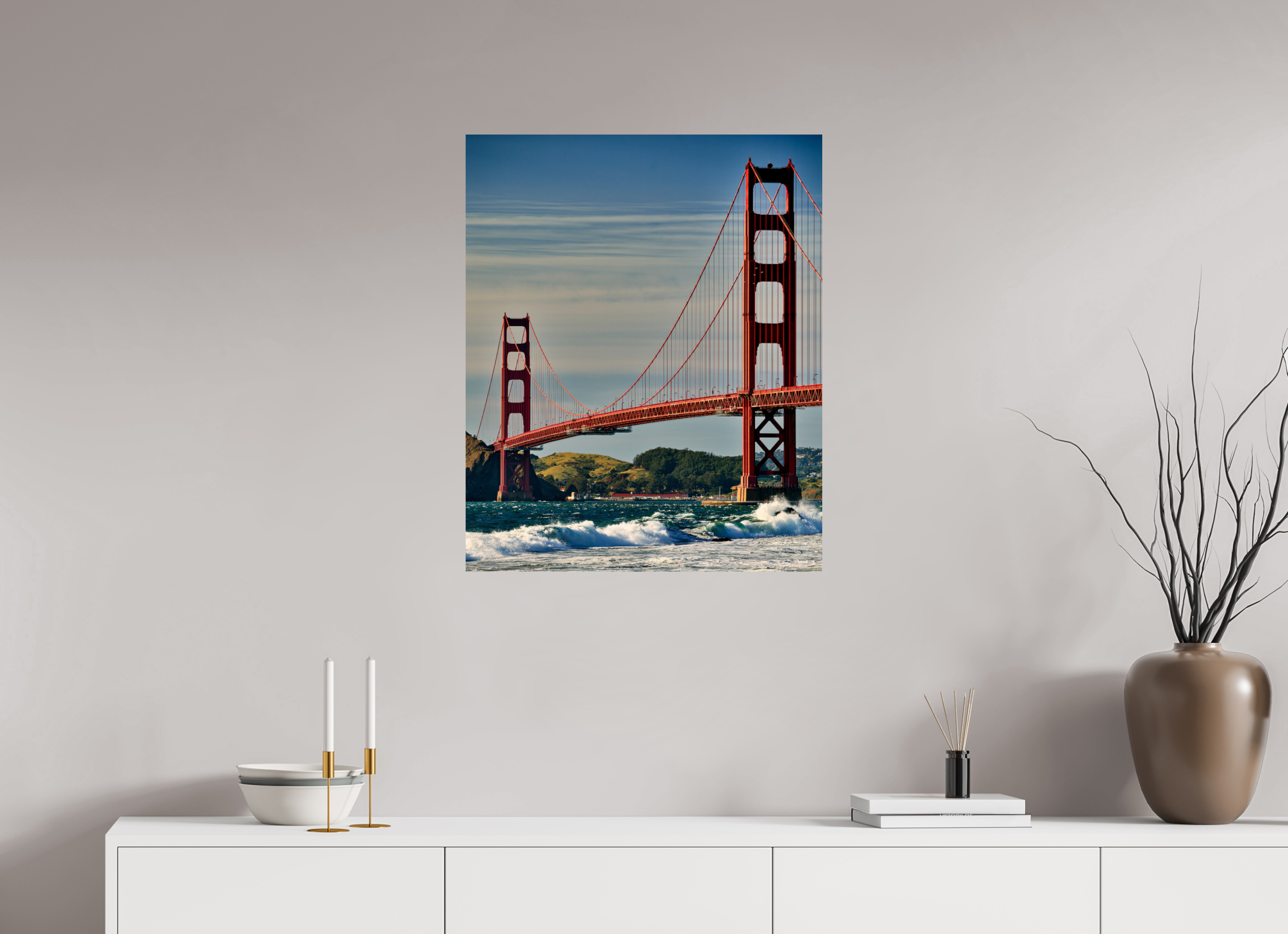 24 x 29.4″, Giclée Alu-Dibond Golden Gate II: Another Postcard View