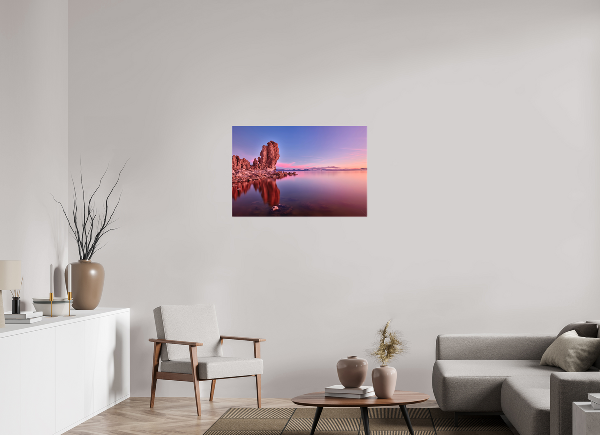 36 x 24″, Fine Art Textile Mono Lake: Tufa Dawn
