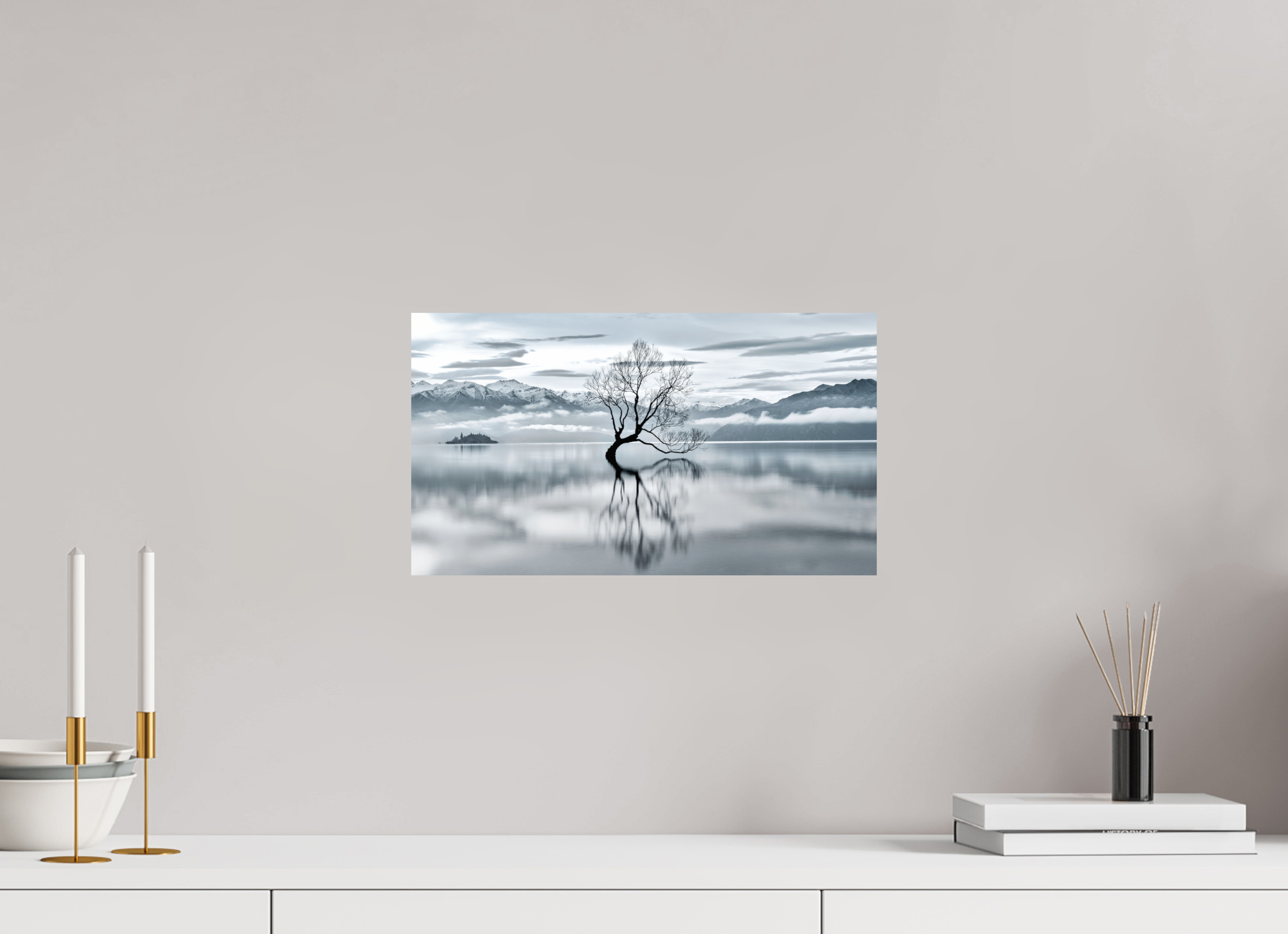 16 x 9″, Giclée Alu-Dibond Wanaka III: Almost Monochrome