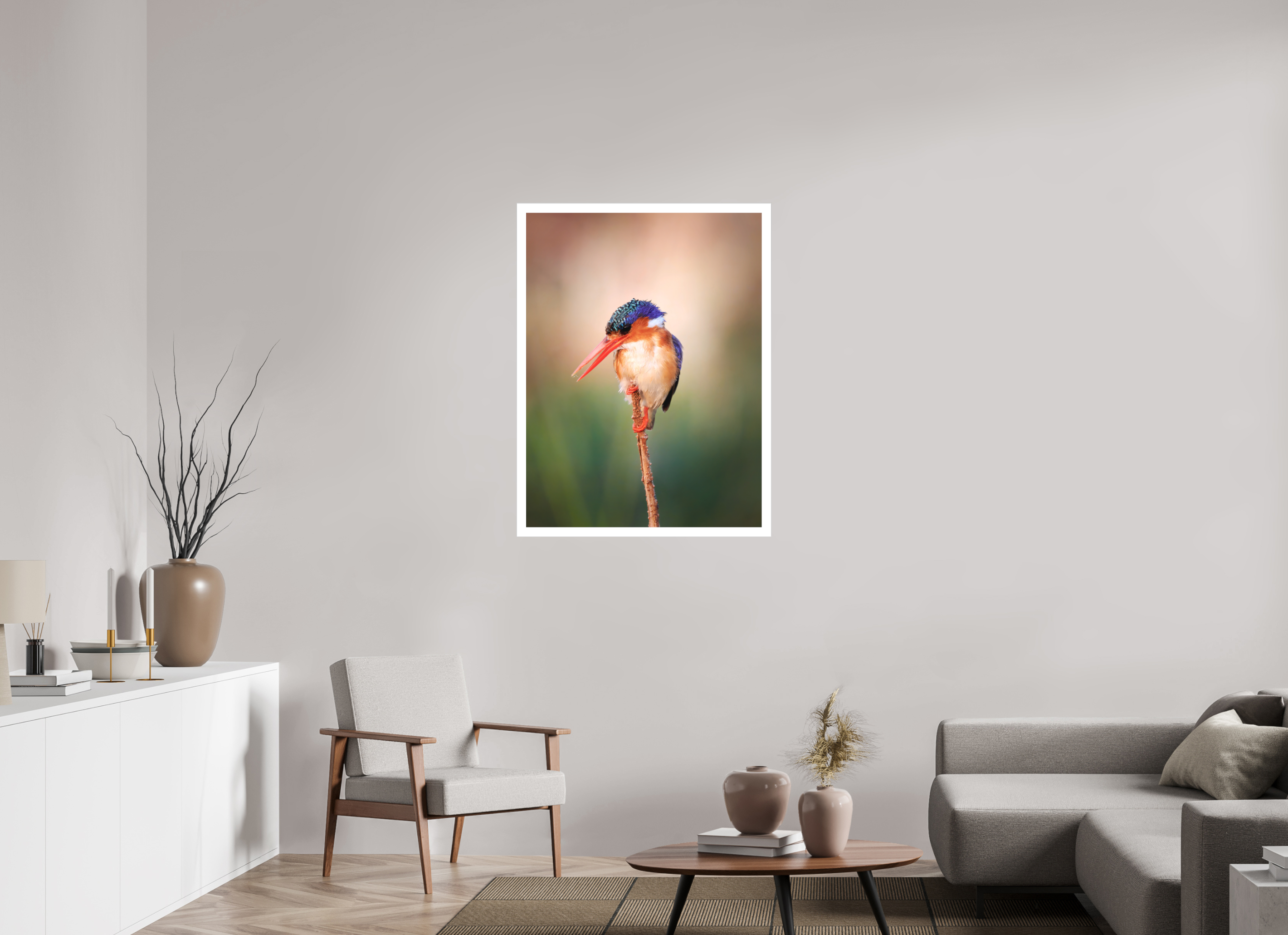 30 x 40″, Fine Art Bonded Acrylic Chobe River Kingfisher