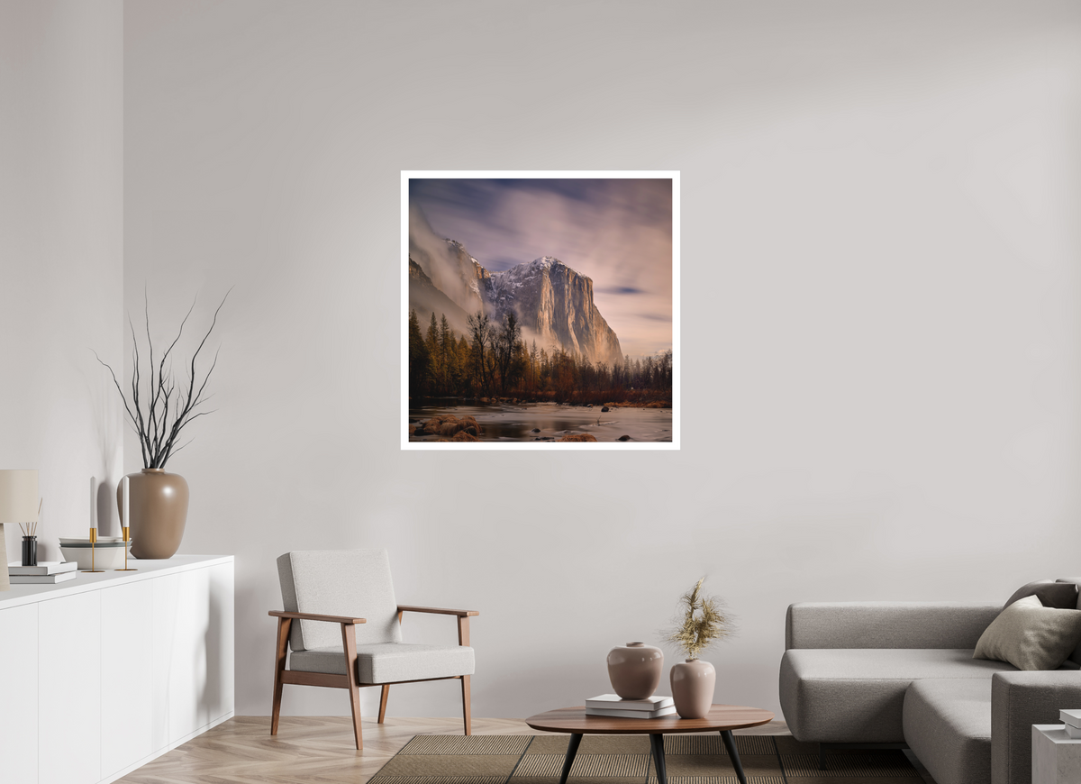 40 x 40″, Fine Art Bonded Acrylic El Capitan at Dawn