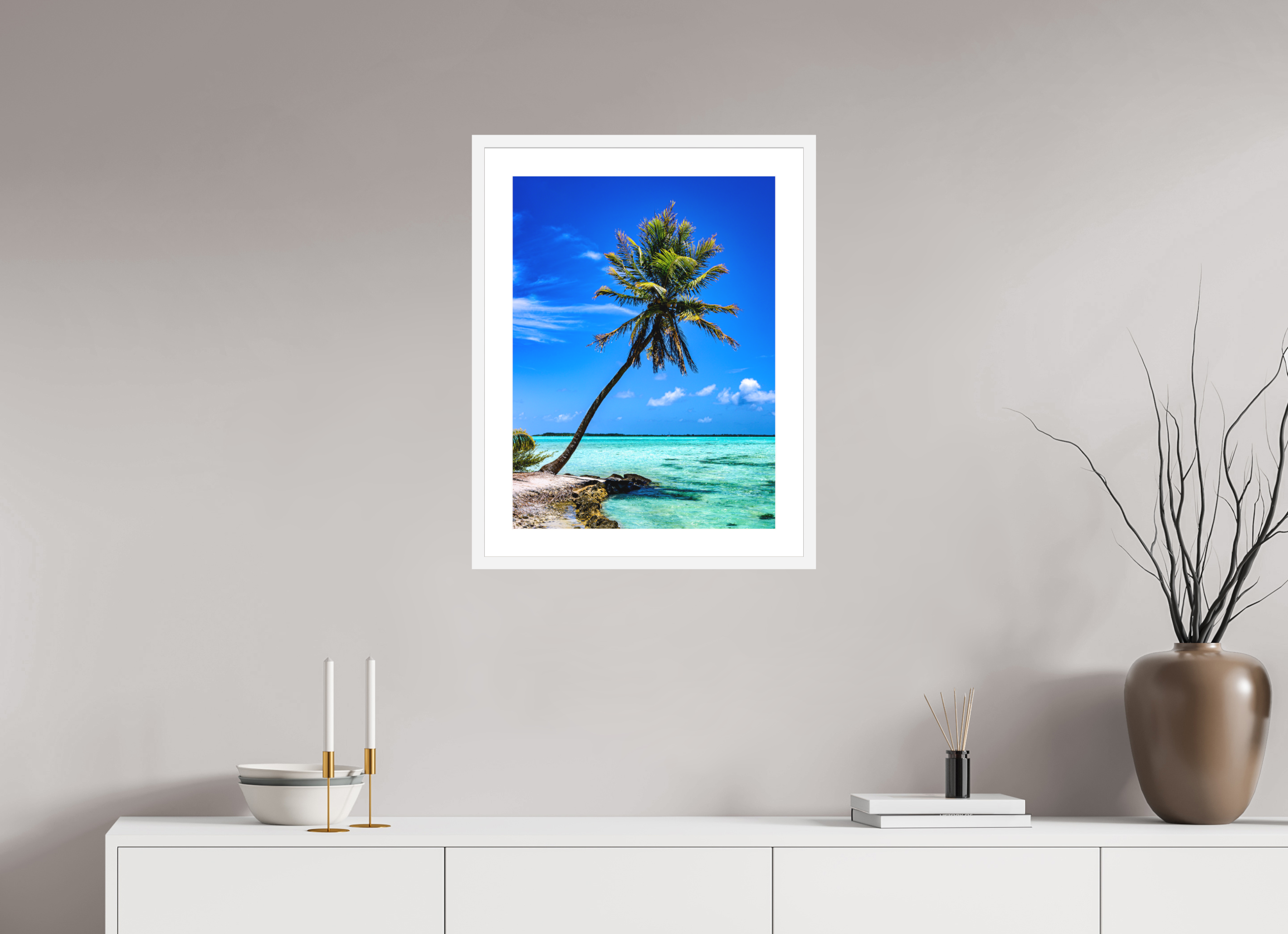 18 x 24″, Passe-Partout White Frame Ikon: The Polynesian Dream