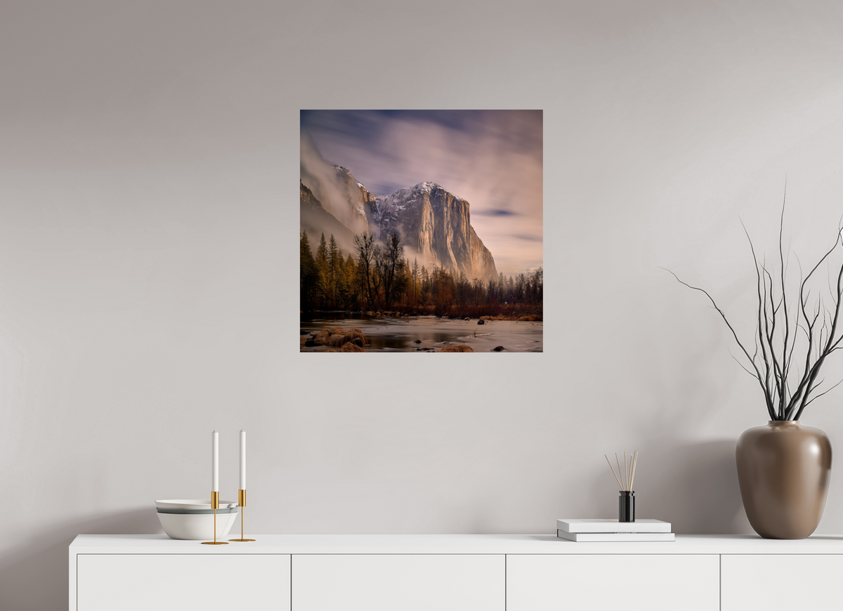 25 x 25″, Giclée Alu-Dibond El Capitan at Dawn