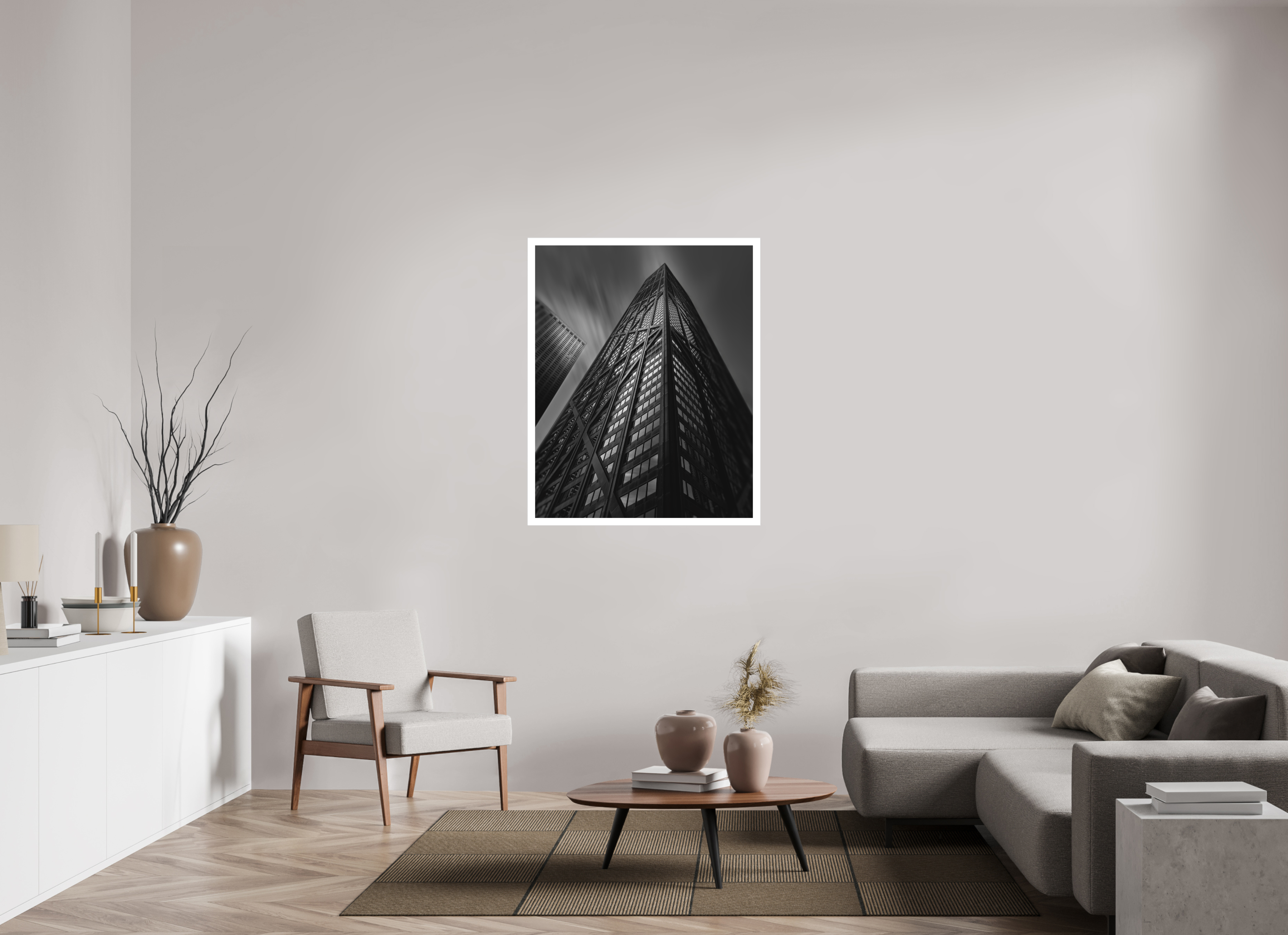 35 x 43.7″, Fine Art Bonded Acrylic Chicago's John Hancock Building