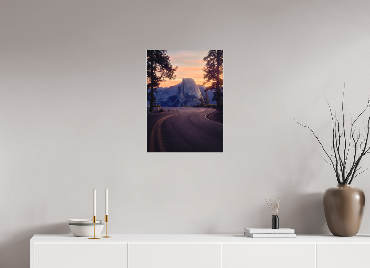 18 x 24″, Bonded Acrylic Silver Frame Flexus: Half Dome from Horseshoe Curve