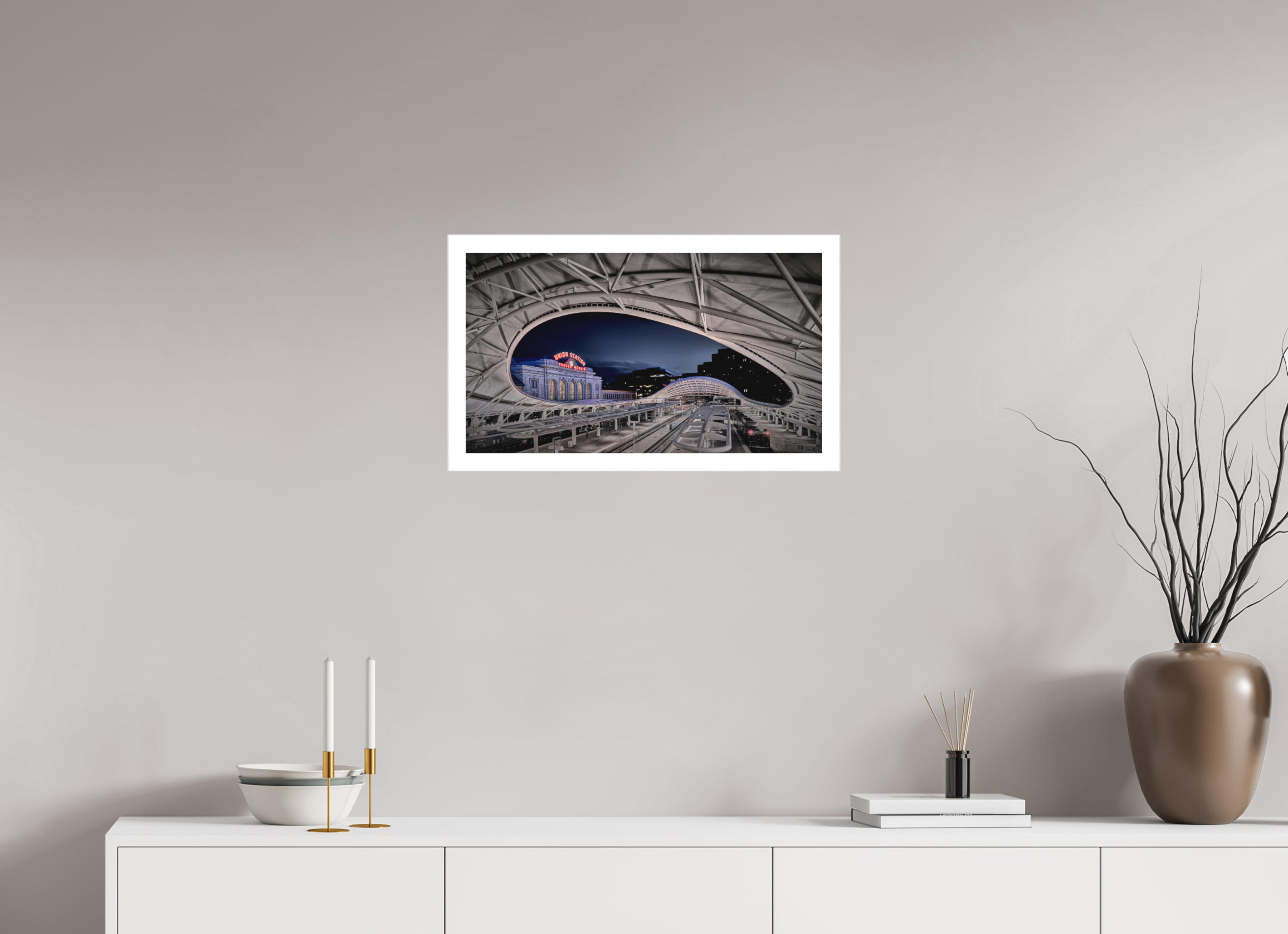24 x 13.5″, Fine Art Bonded Acrylic Denver's Union Station