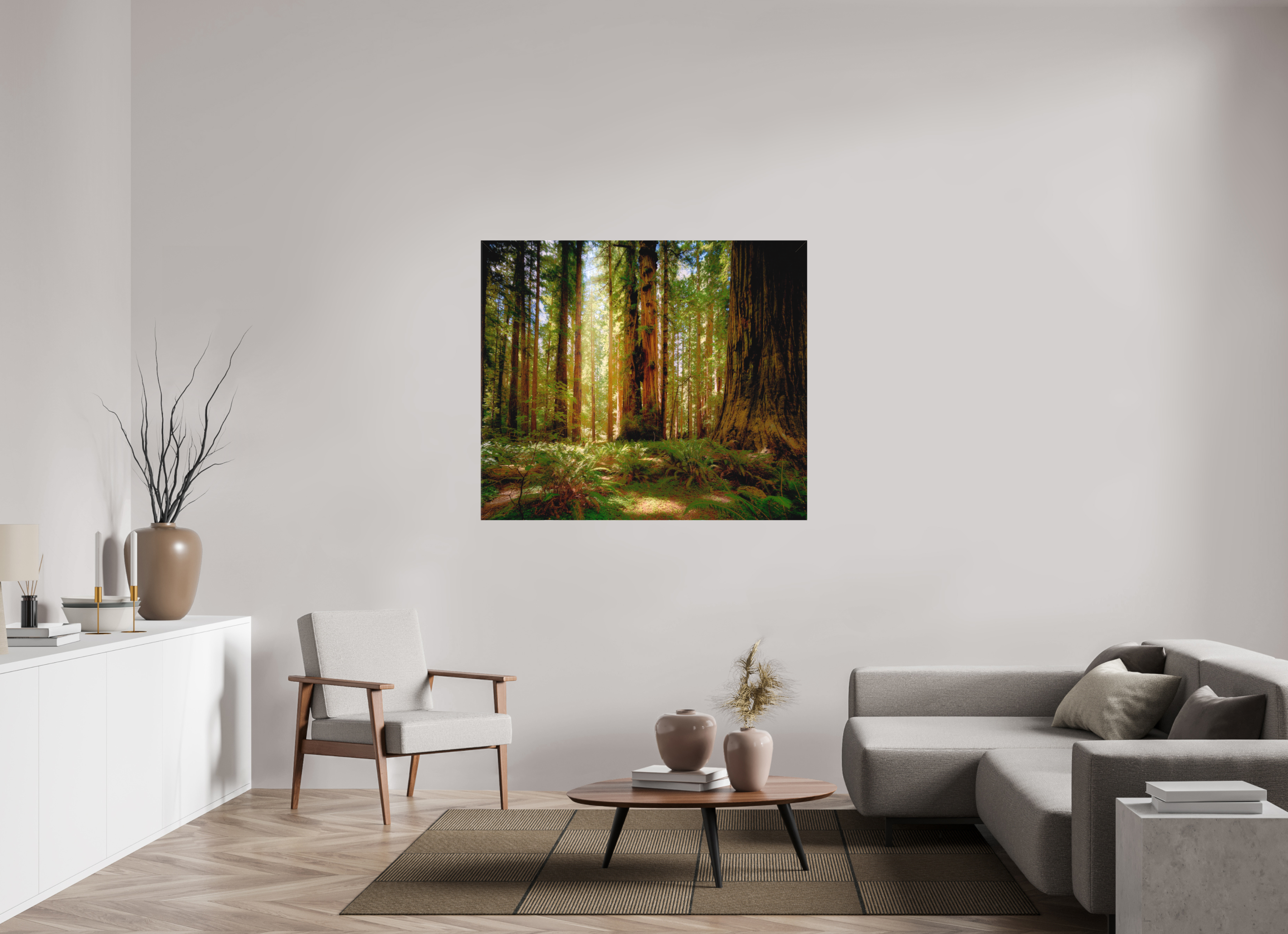 51.4 x 44″, Fine Art Textile Life & Light Beneath the Giants
