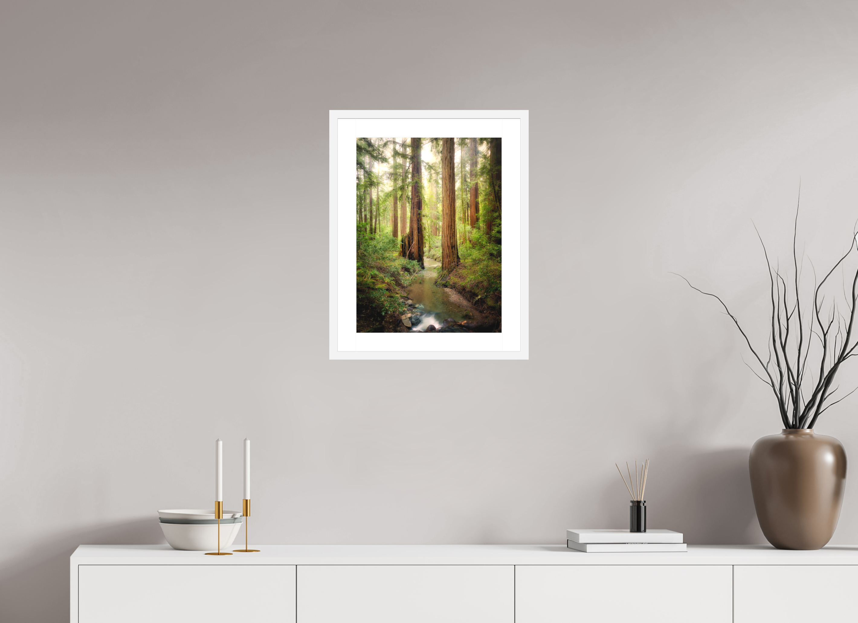 15 x 20″, Passe-Partout White Frame Armstrong Woods III: Columnas