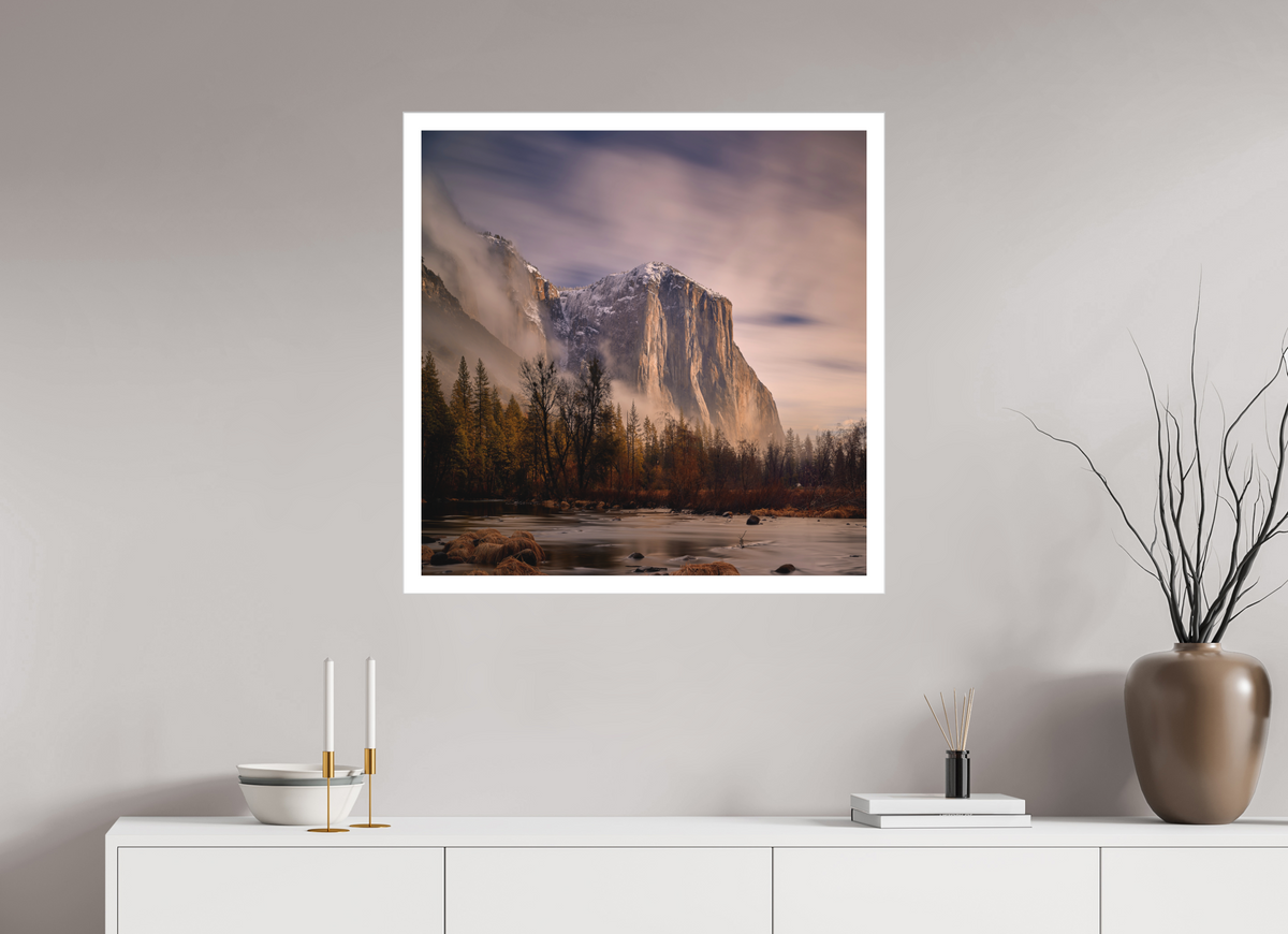 30 x 30″, Fine Art Bonded Acrylic El Capitan at Dawn