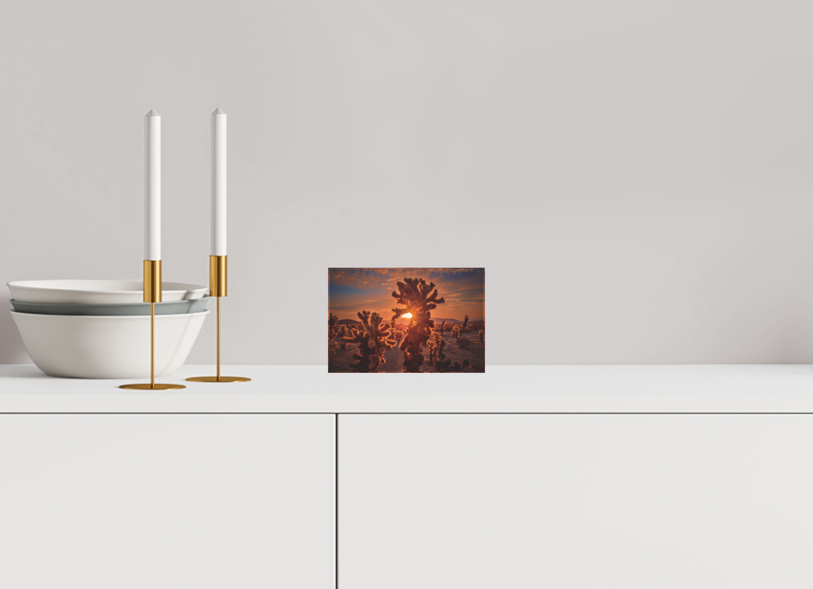 6 x 4″, Acrylic Block Gift Set Joshua Tree's Chollah Cactus