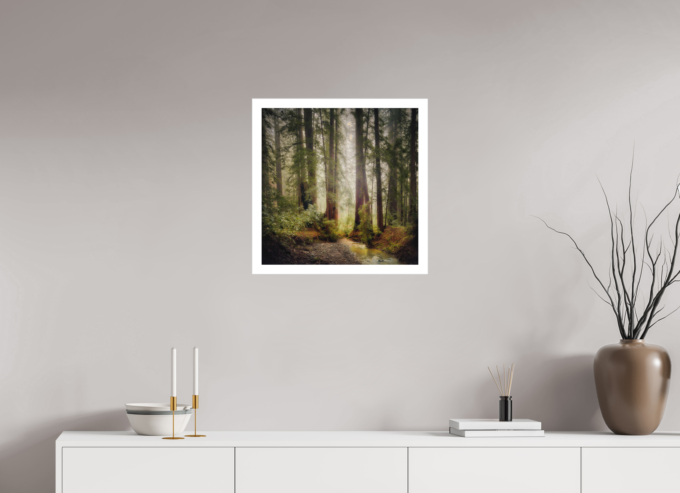 20 x 20″, Fine Art Bonded Acrylic Armstrong Woods IV: Lucem in Nemore