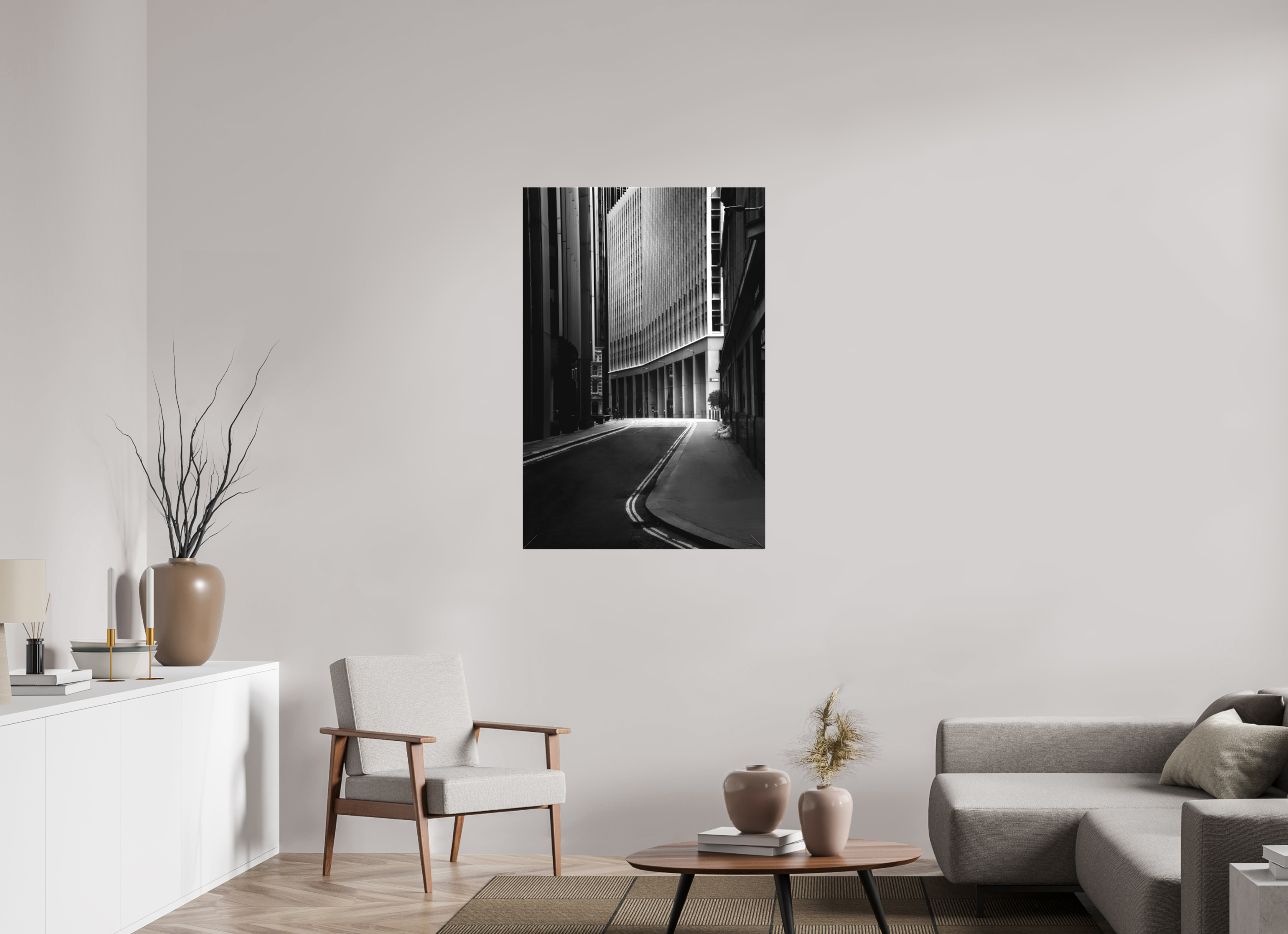 30 x 45″, Fine Art Textile Off Lime Street