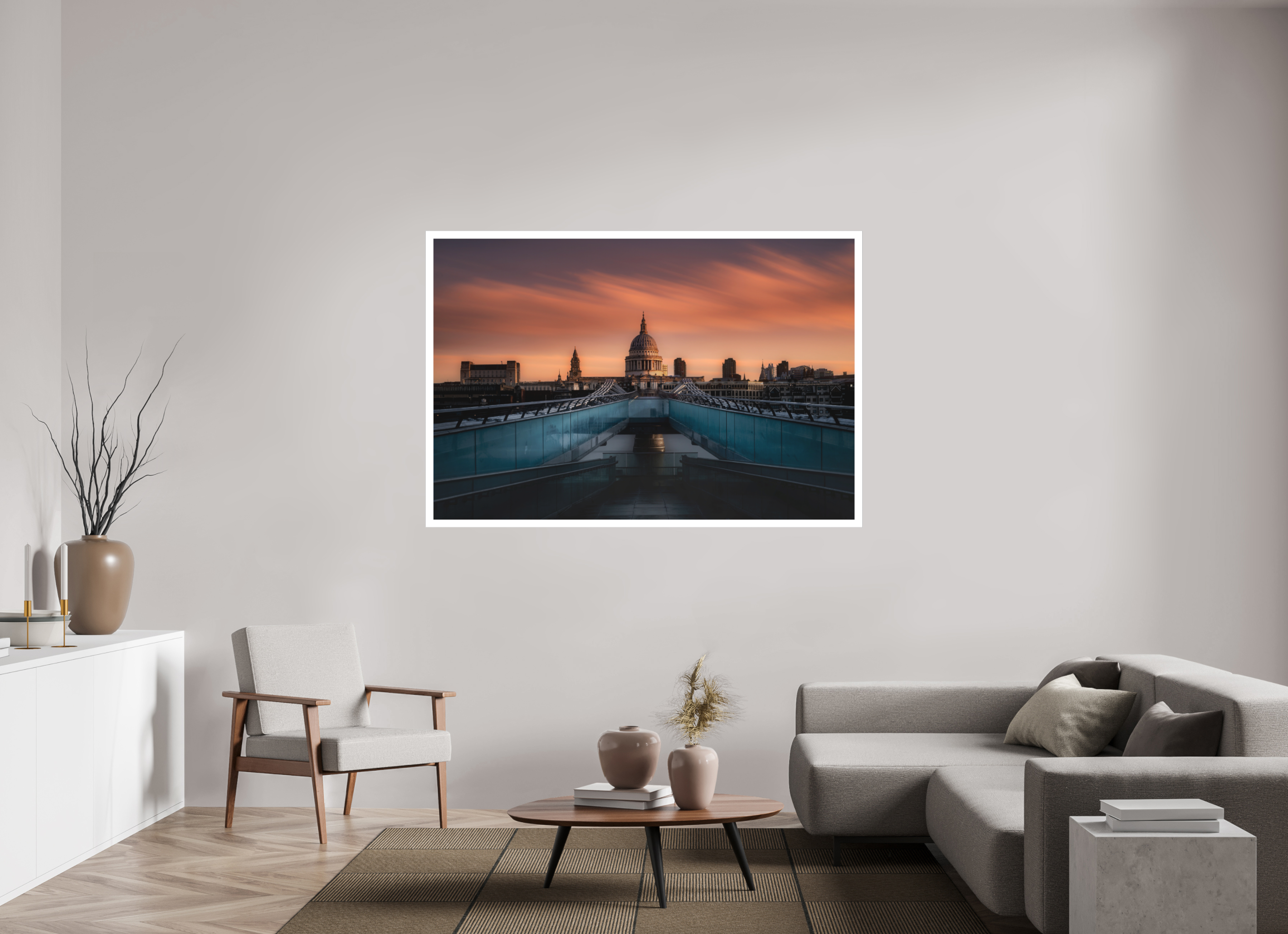 66 x 44″, Fine Art Bonded Acrylic Sunrise Over St. Paul's Cathedral