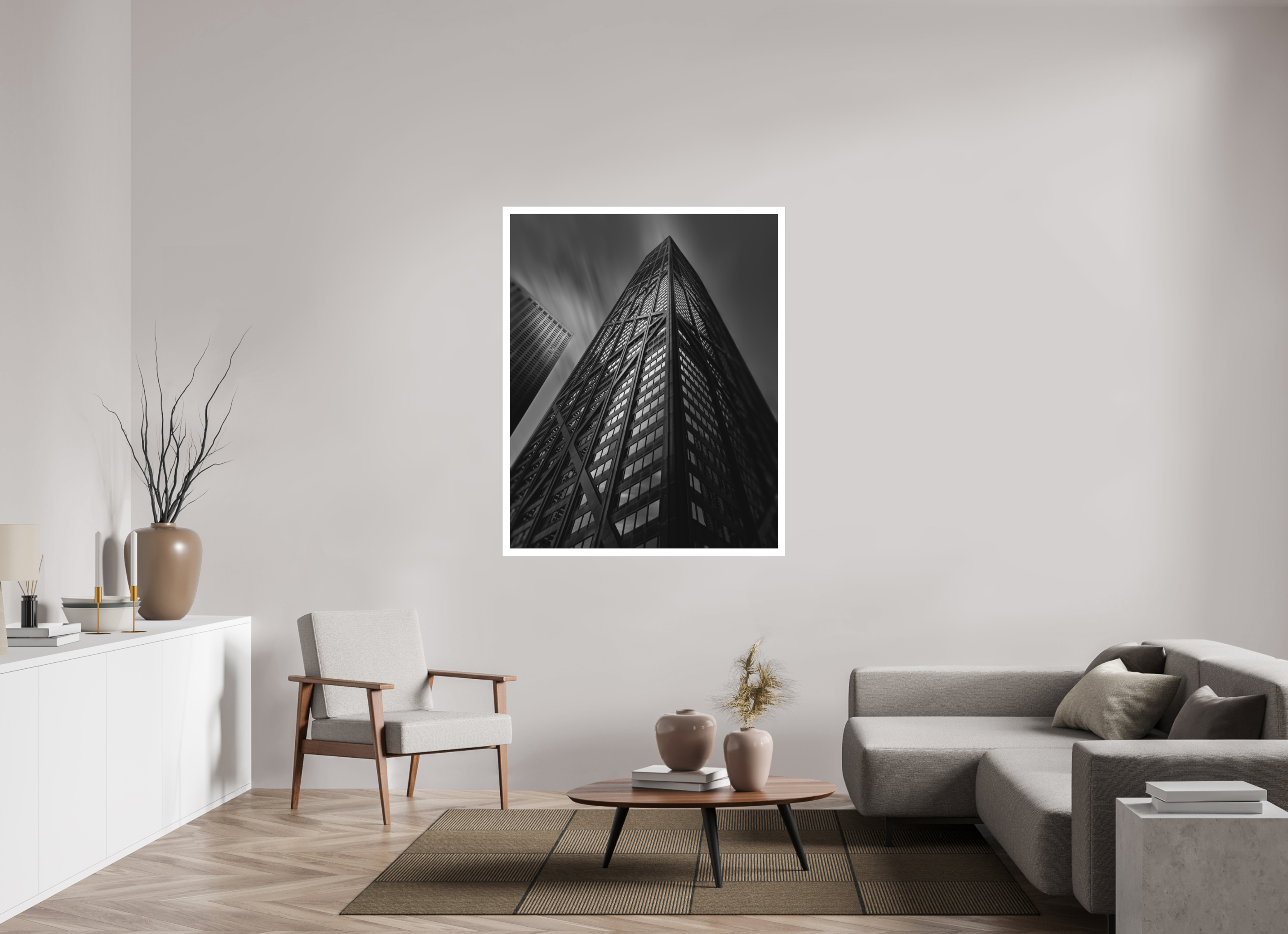 43 x 53.7″, Fine Art Bonded Acrylic Chicago's John Hancock Building