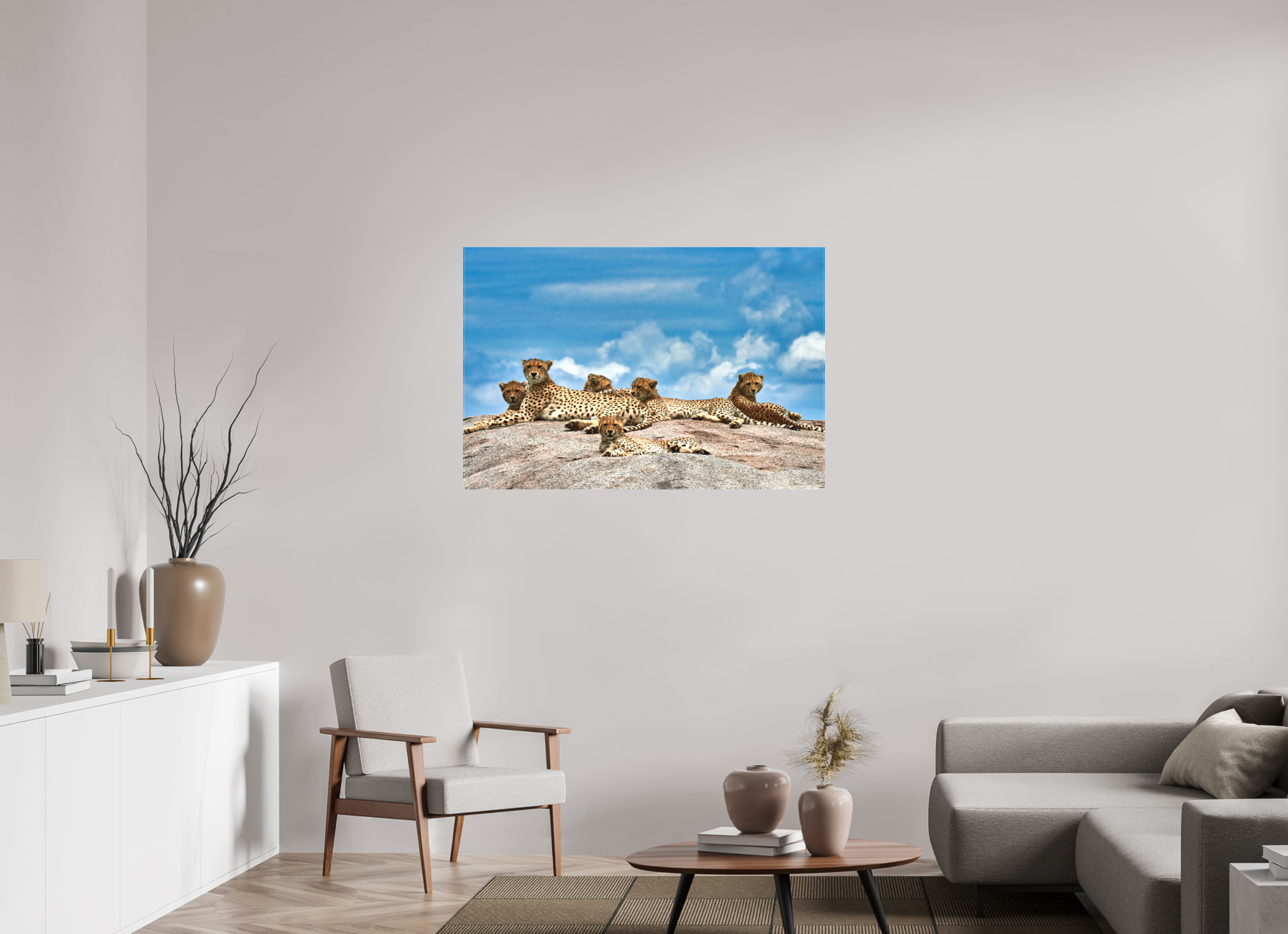 45 x 30″, Fine Art Textile Super Mom & Cubs