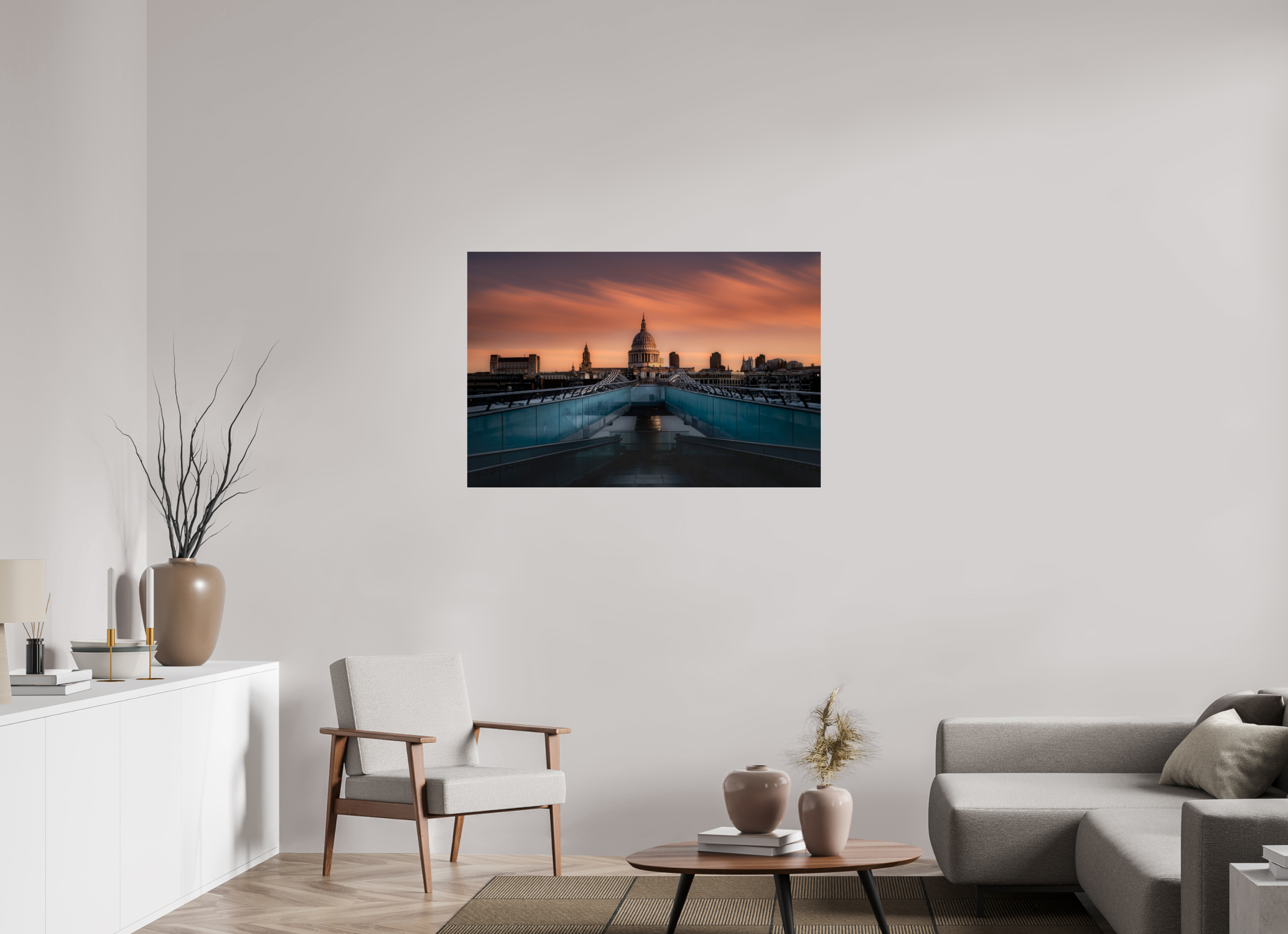 45 x 30″, Giclée Alu-Dibond Sunrise Over St. Paul's Cathedral
